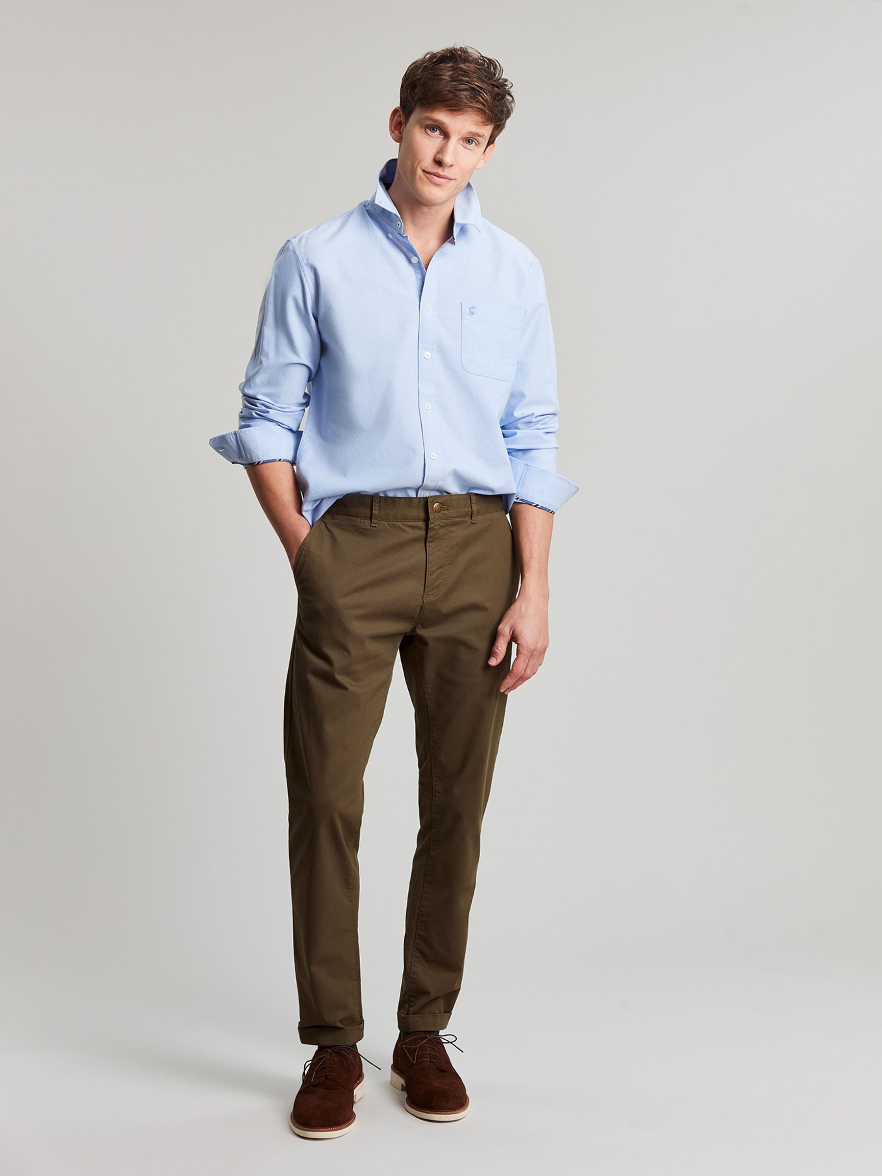 Oxford Blue Classic Fit Cotton Shirt - Image 3 of 9