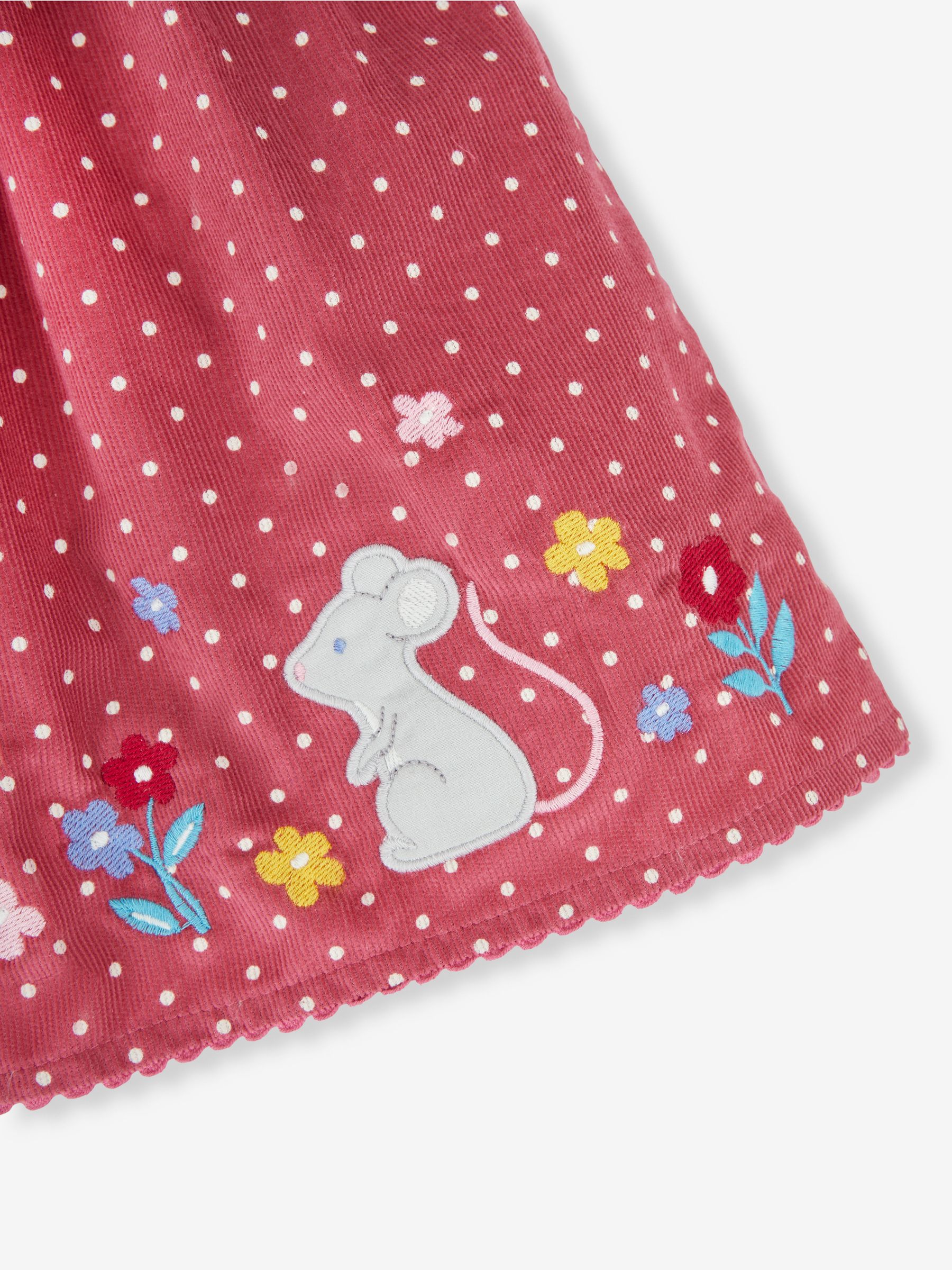 Rose Pink Mouse Girls' Appliqué Cord Dress - Image 3 of 3