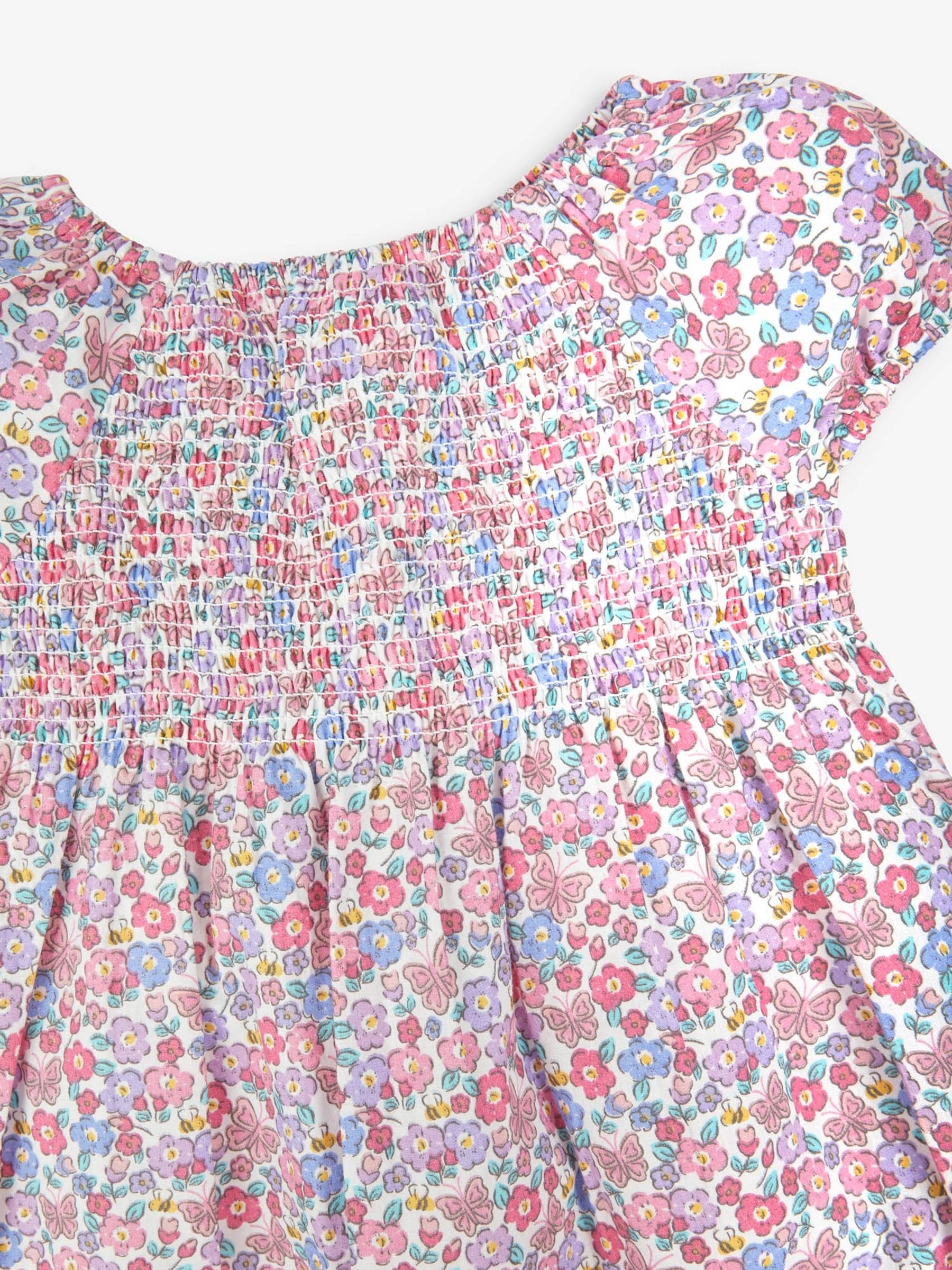 Pastel Butterfly Ditsy Print Smocked Dress - Image 5 of 5