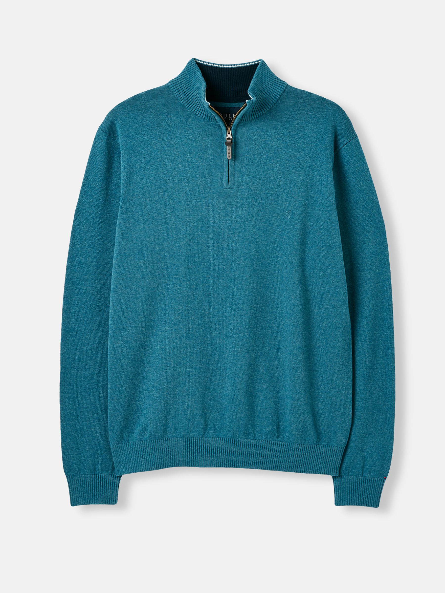 Hillside Blue Knitted Quarter Zip Jumper - Image 5 of 5