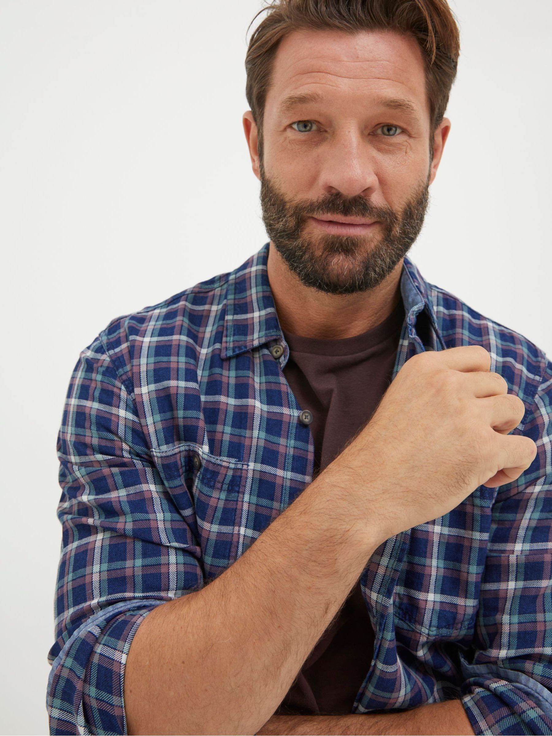 Blue Morley Check Shirt - Image 4 of 5