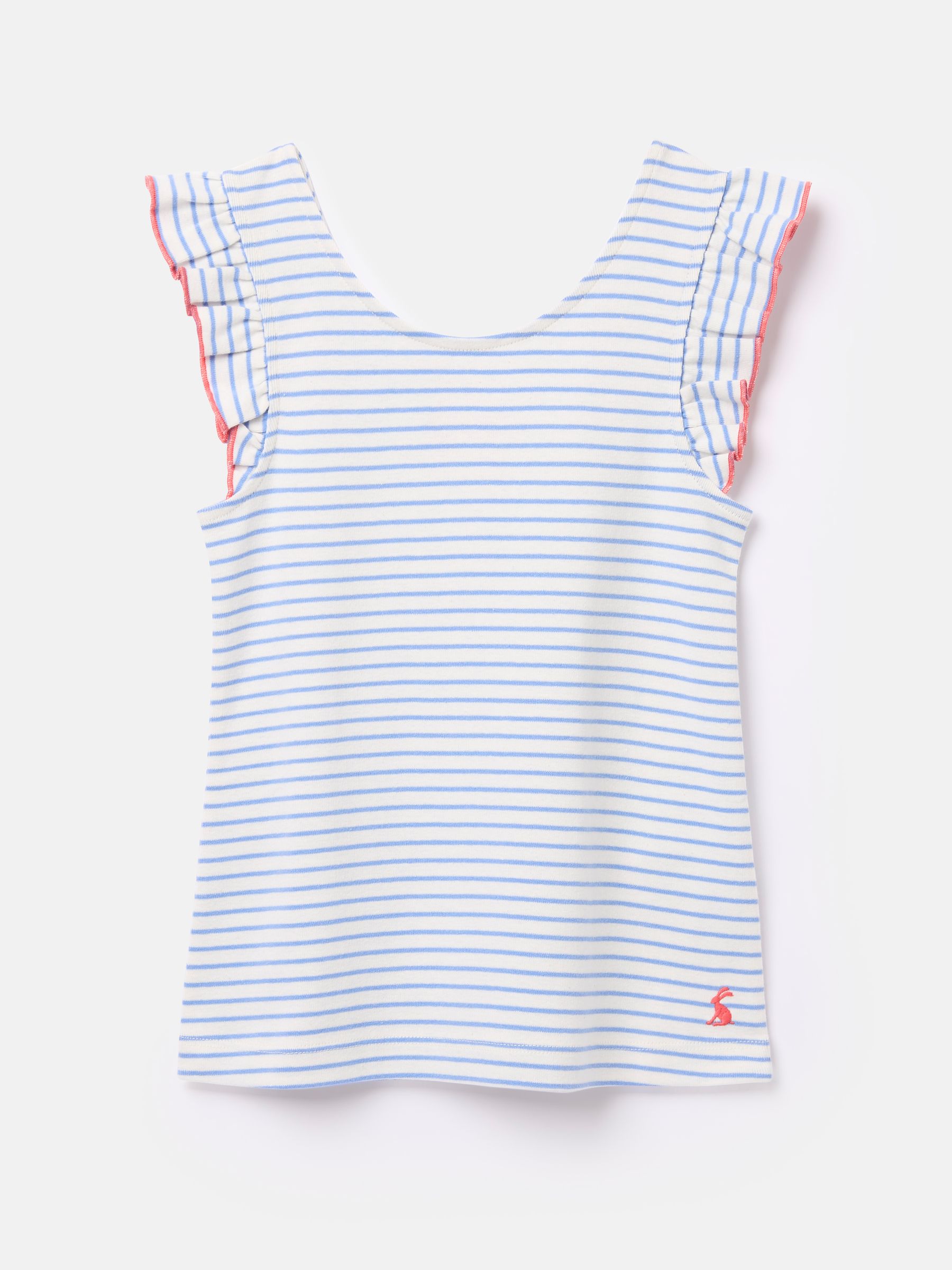 Girls' Butterfly Blue Frill Sleeve Jersey Vest - Image 1 of 4