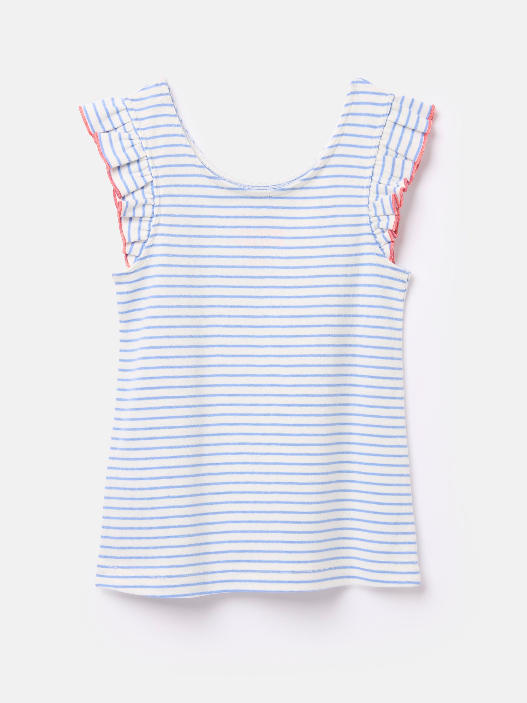 Girls' Butterfly Blue Frill Sleeve Jersey Vest - Image 2 of 4