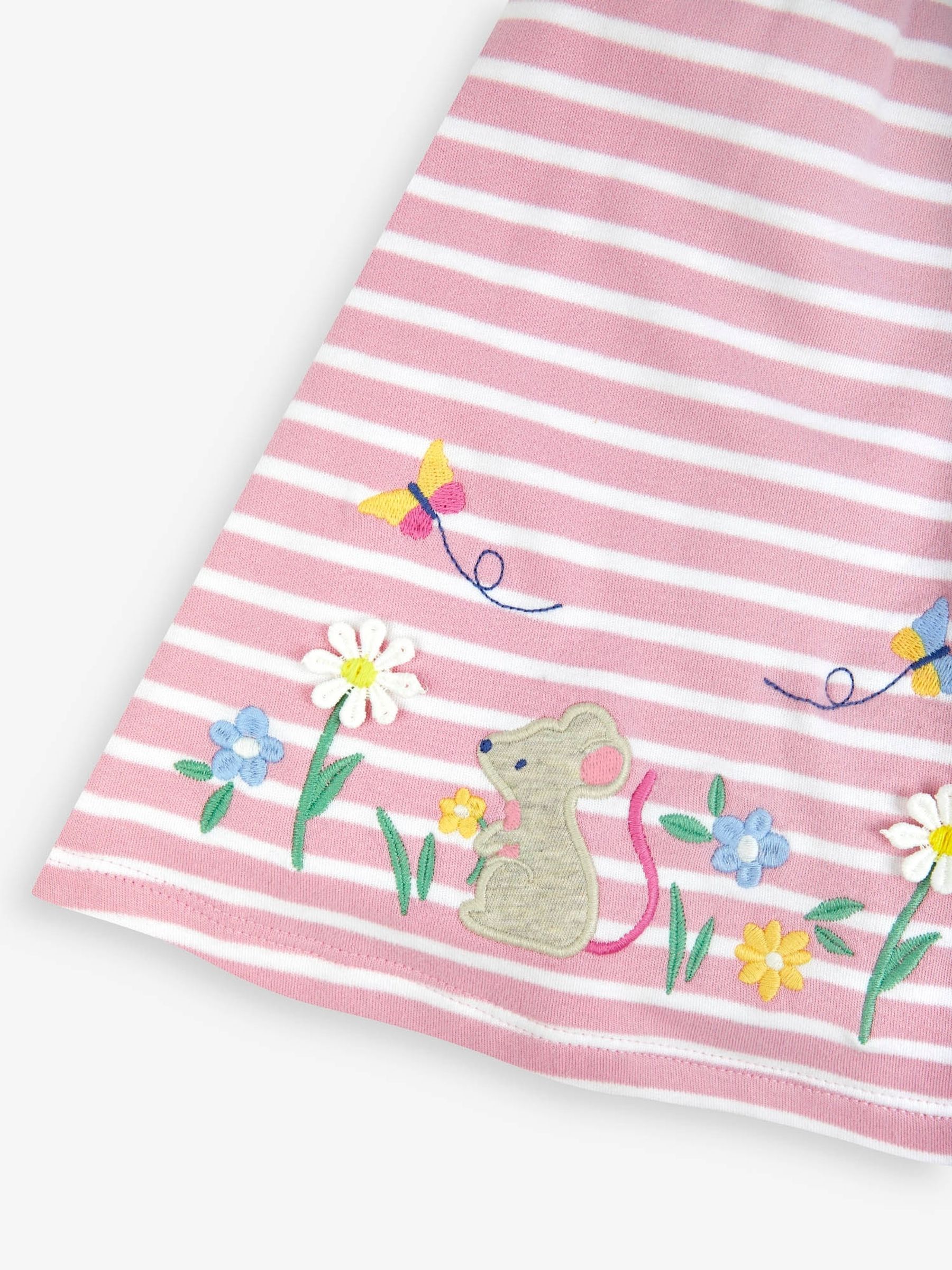 Pink Stripe Mouse Appliqué Dress - Image 3 of 3