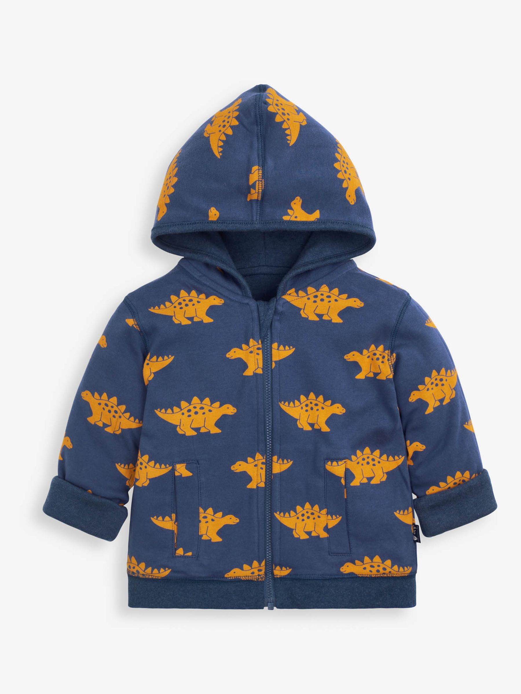 Indigo Boys Dinosaur Appliqué Reversible Hoodie - Image 2 of 5