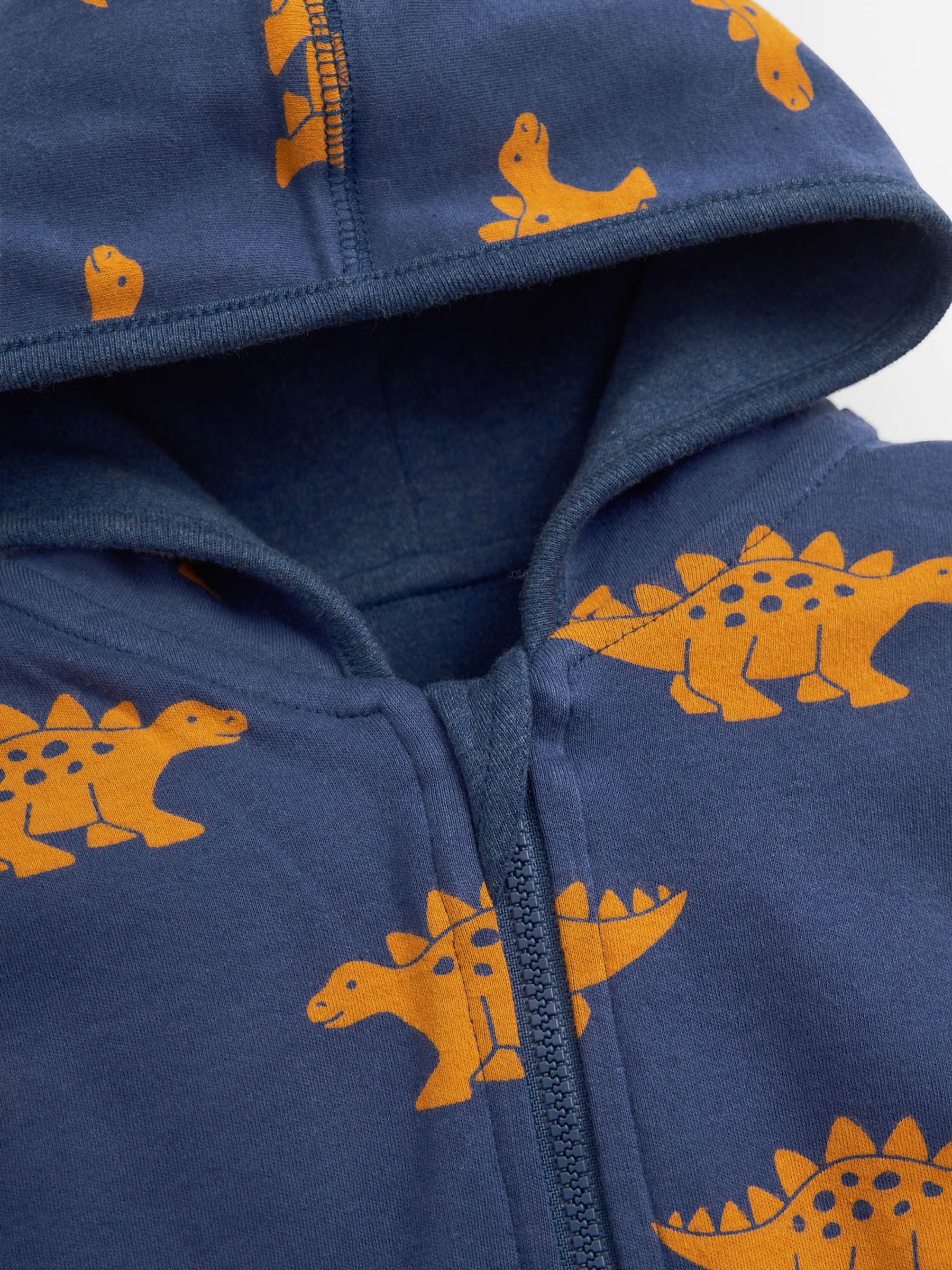 Indigo Boys Dinosaur Appliqué Reversible Hoodie - Image 4 of 5