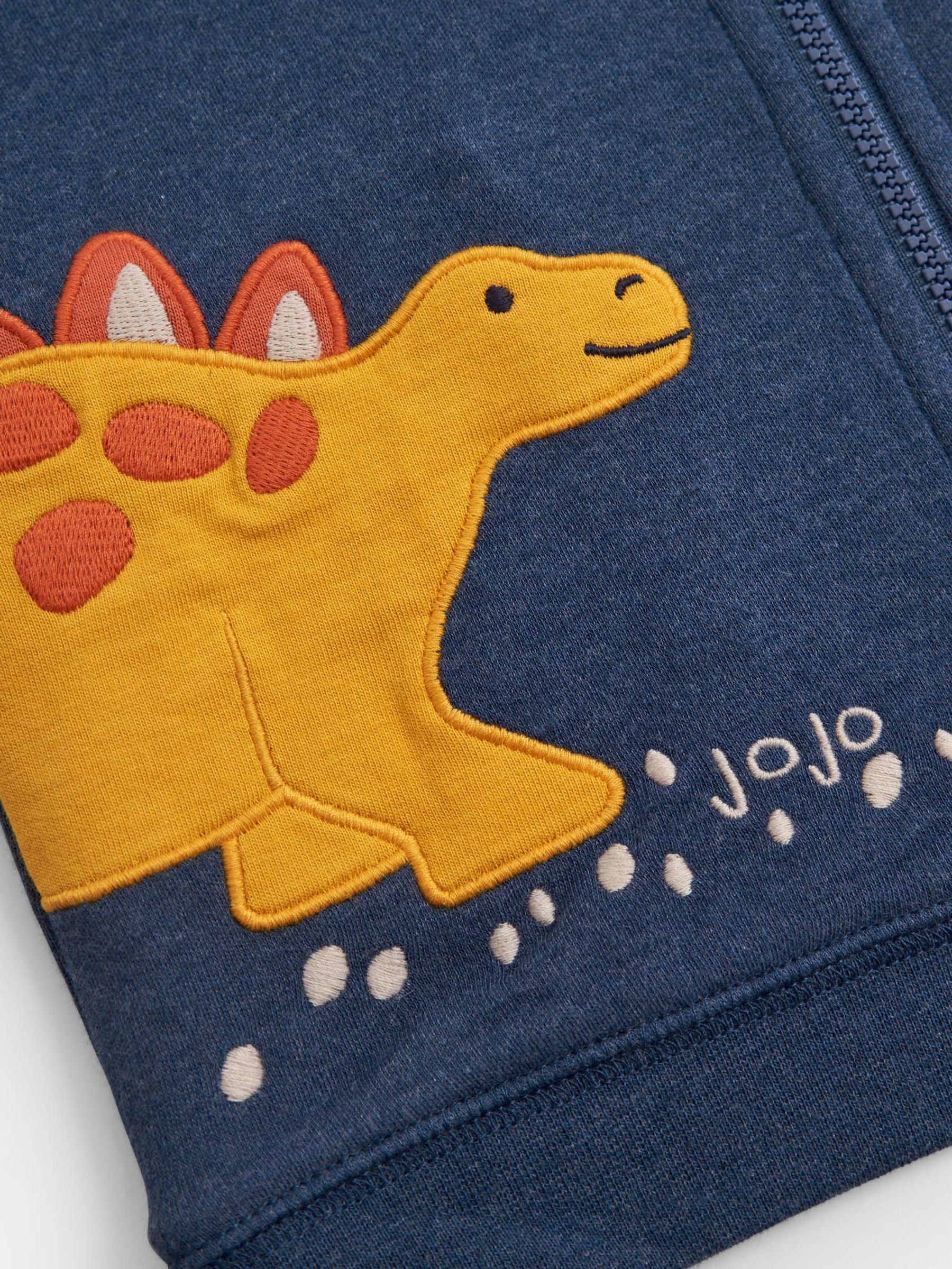 Indigo Boys Dinosaur Appliqué Reversible Hoodie - Image 5 of 5