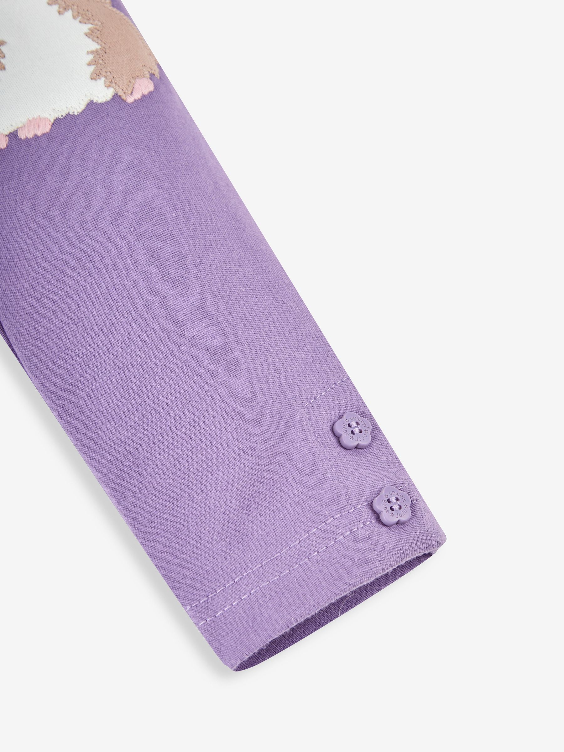Lilac Purple Guinea Pig & Floral Girls' 2-Pack Leggings - Image 6 of 6