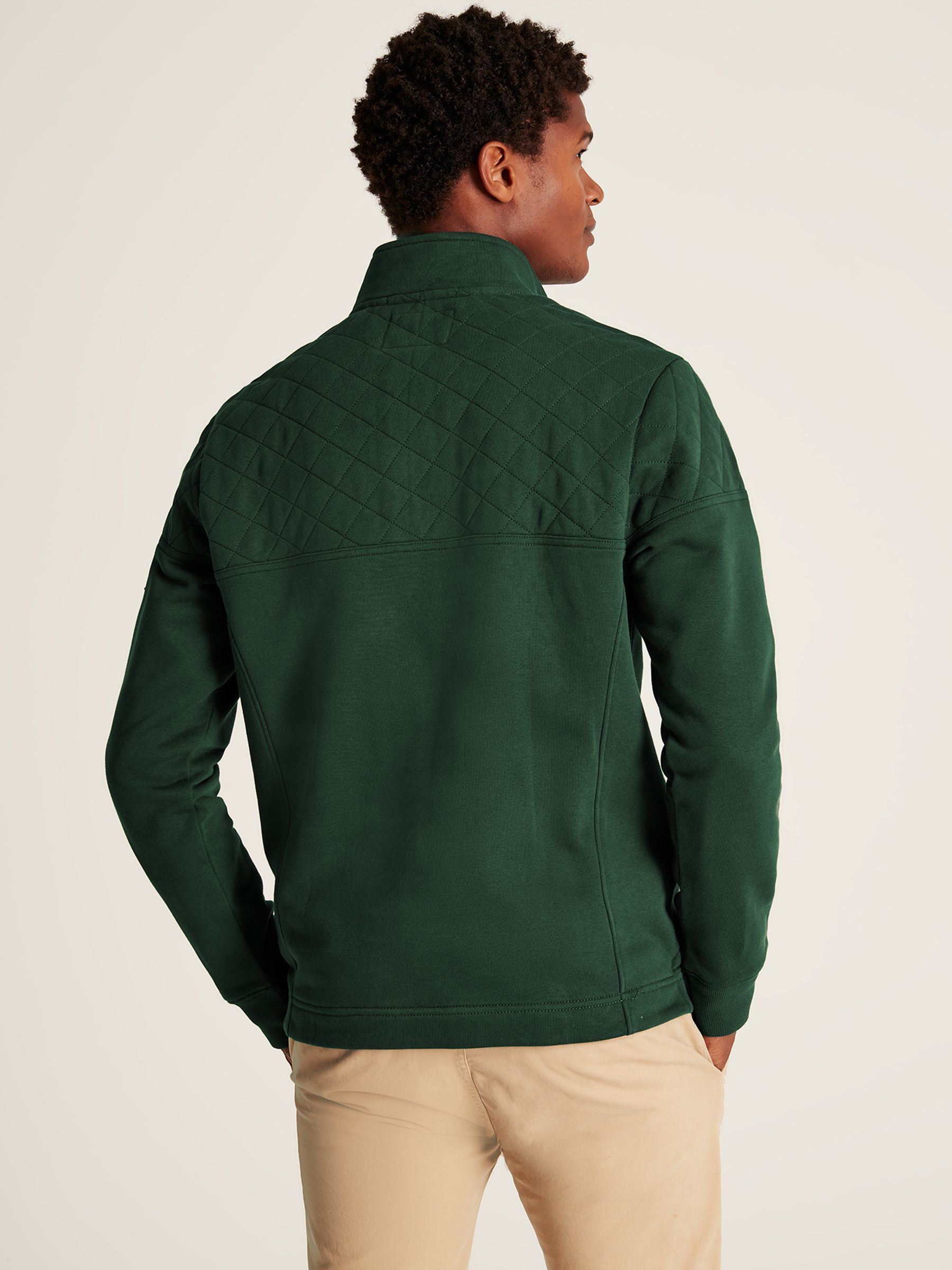 Darrington Green Quarter Zip Quilted Sweatshirt - Image 2 of 5