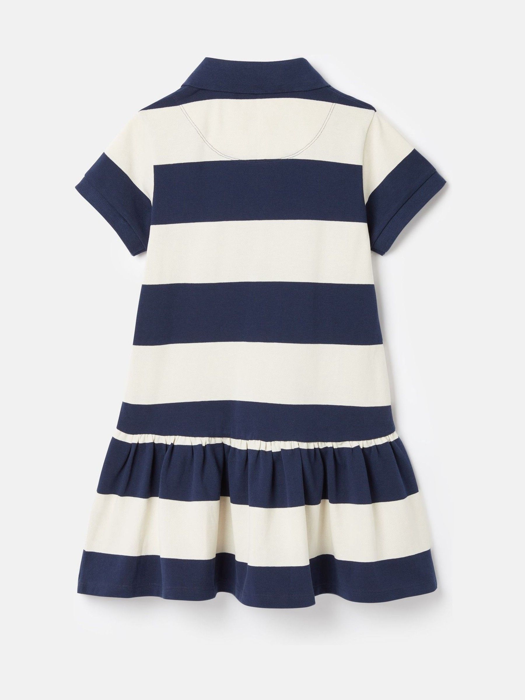 Girls' Orla Navy Blue & White Stripe Polo Shirt Dress - Image 2 of 5