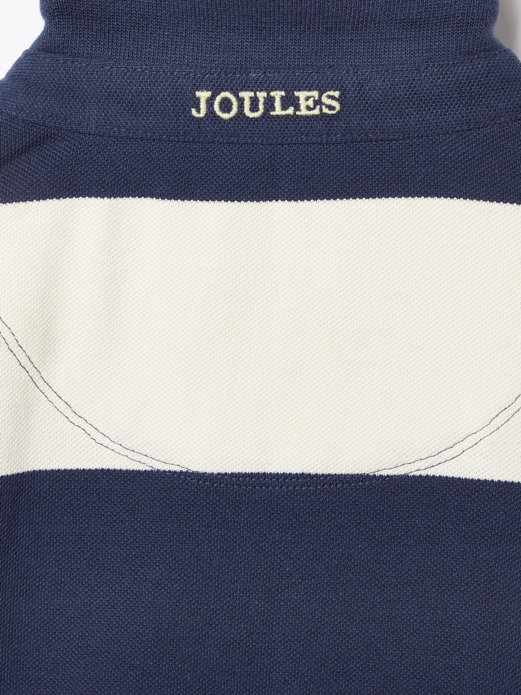 Girls' Orla Navy Blue & White Stripe Polo Shirt Dress - Image 5 of 5