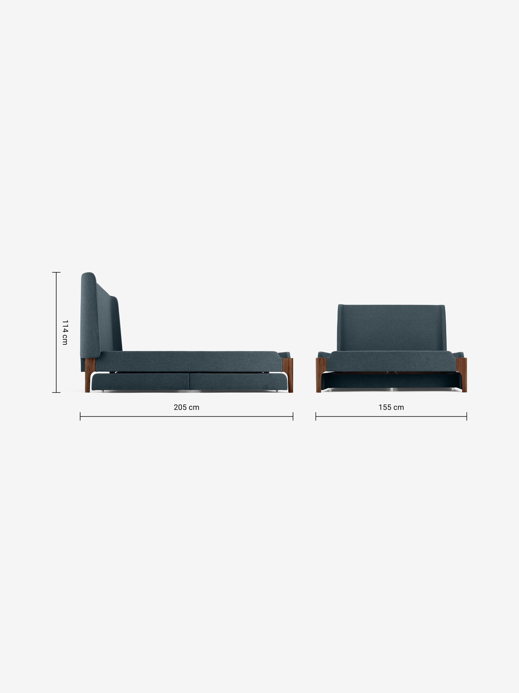 Drawer Storage Bed Roscoe in Aegean Blue - Image 4 of 4