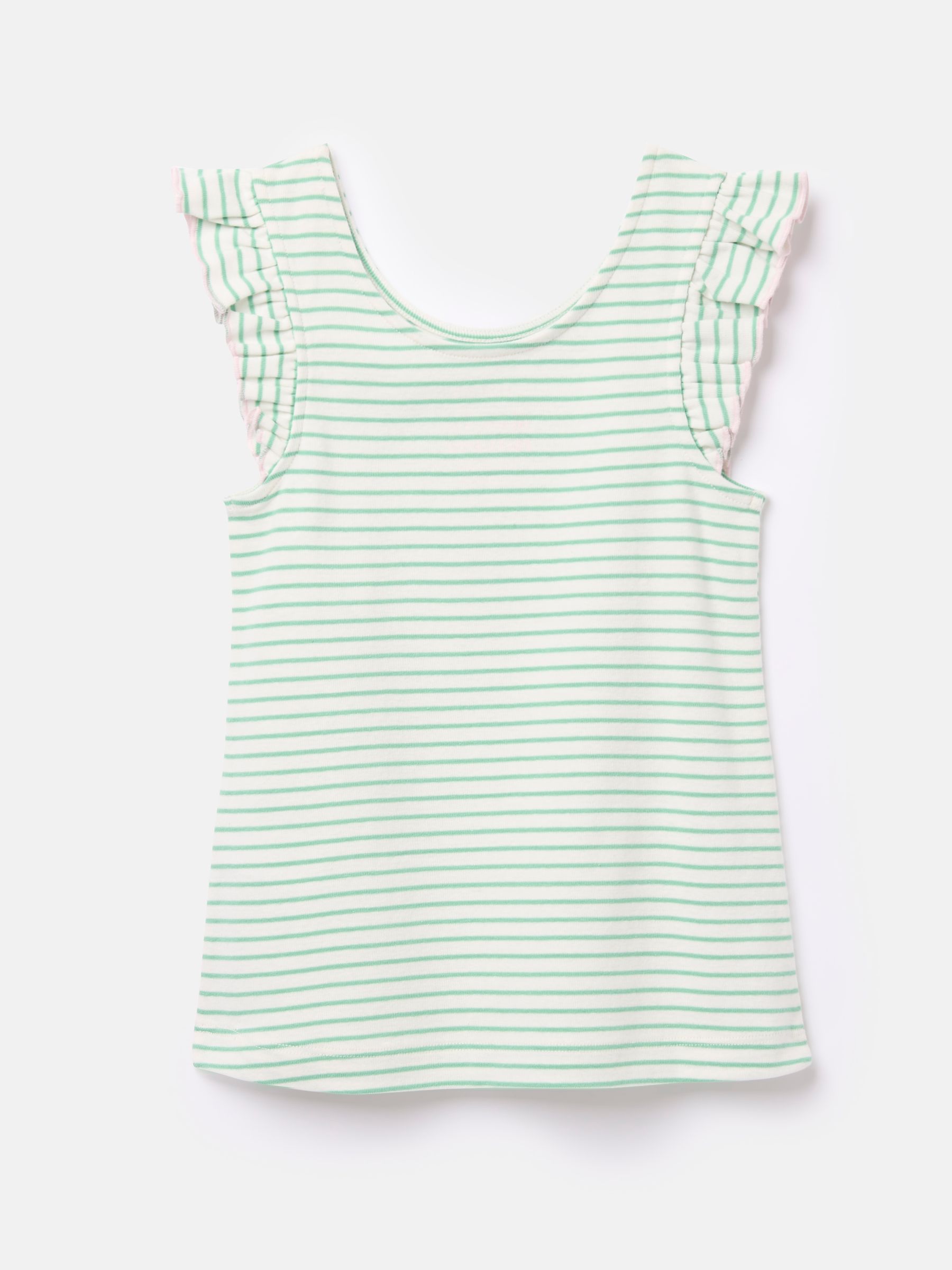Girls' Butterfly Green Frill Sleeve Jersey Vest - Image 2 of 4