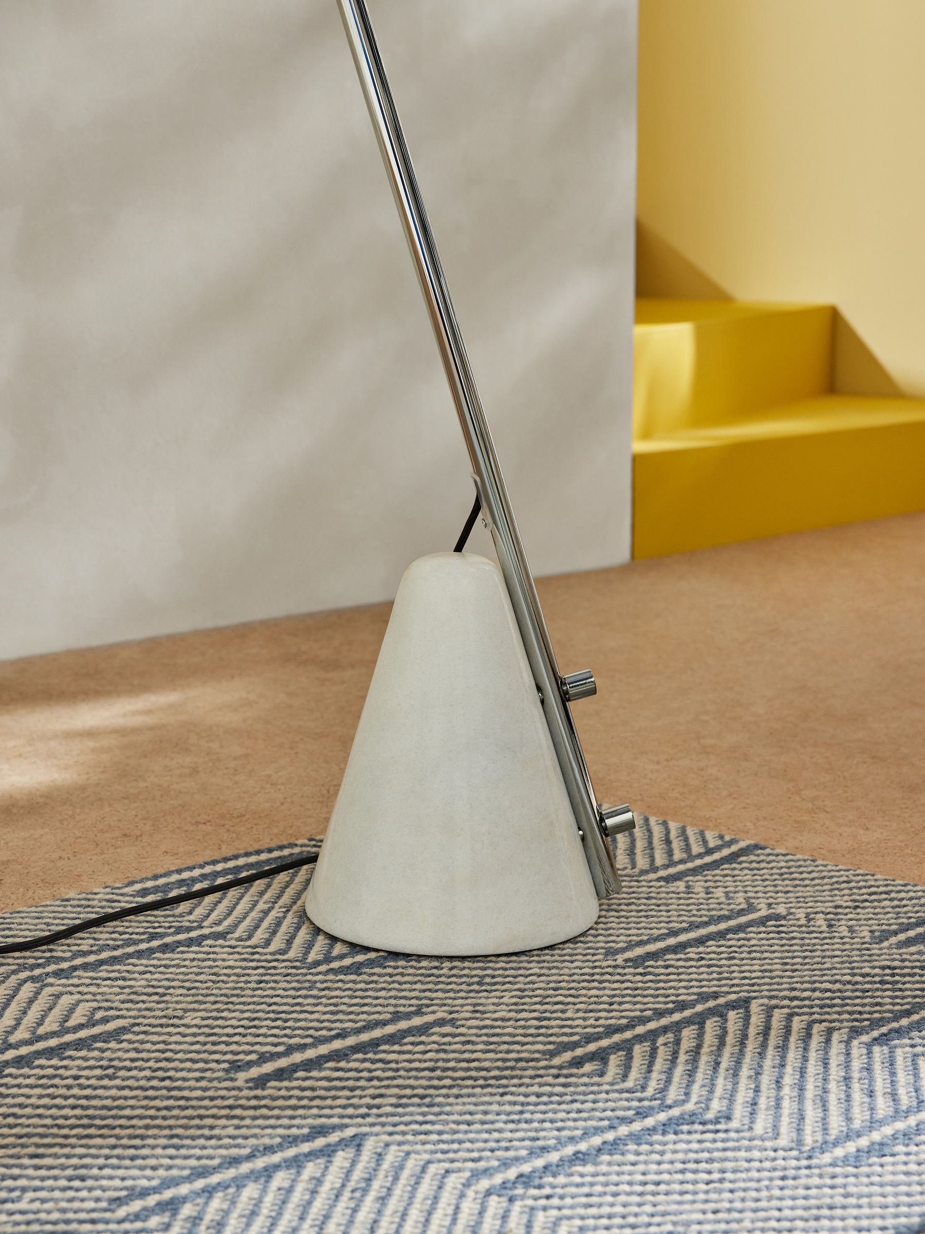 Mason Floor Lamp in Chrome/White Marble - Image 4 of 4