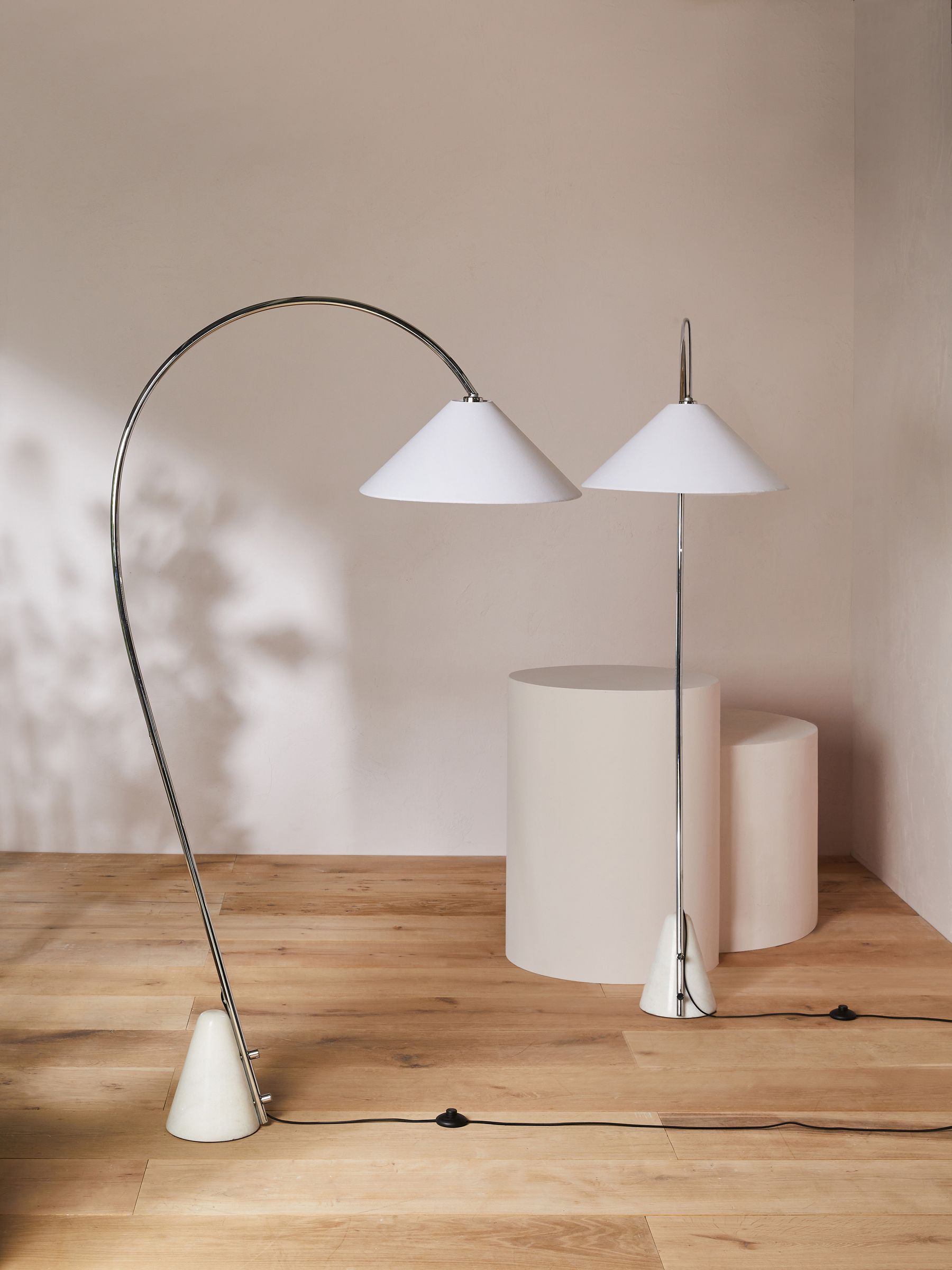 Mason Floor Lamp in Chrome/White Marble - Image 5 of 5