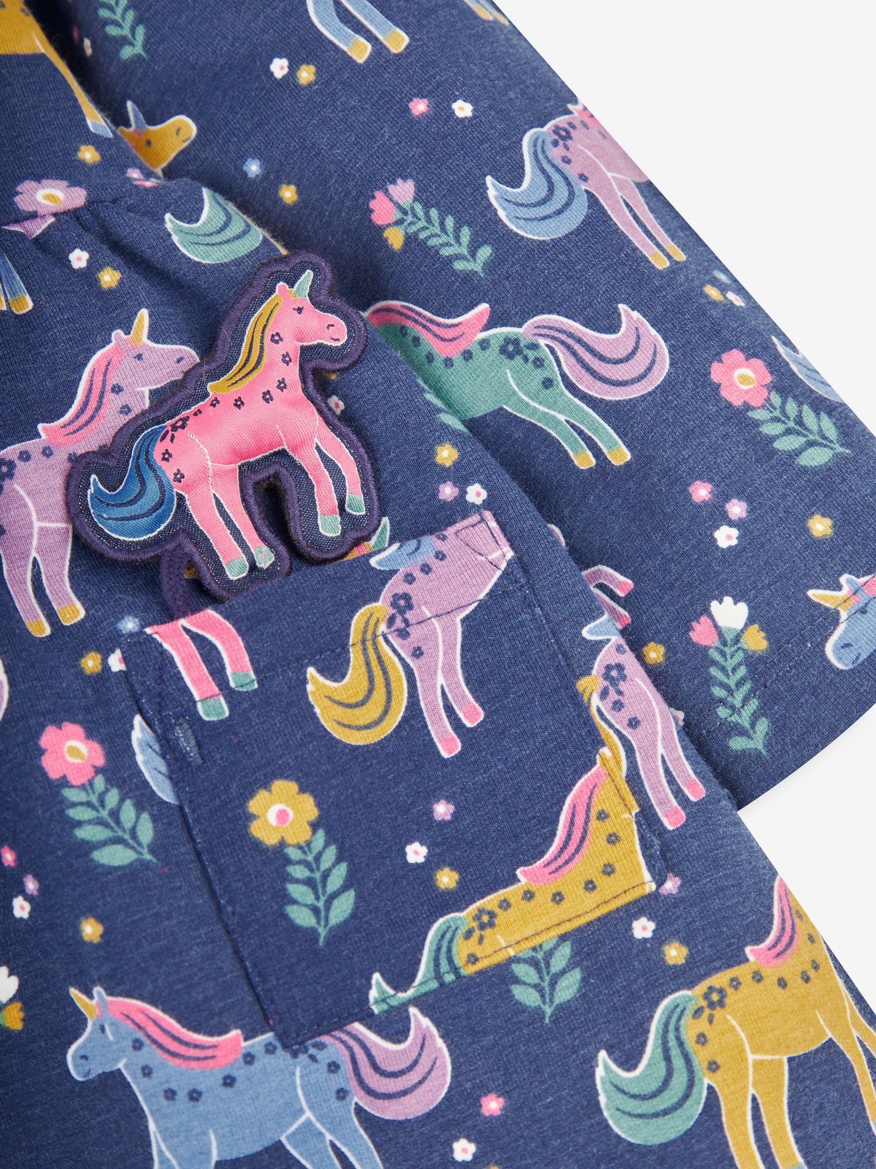 Navy Blue Unicorn Button Front Dress - Image 4 of 4