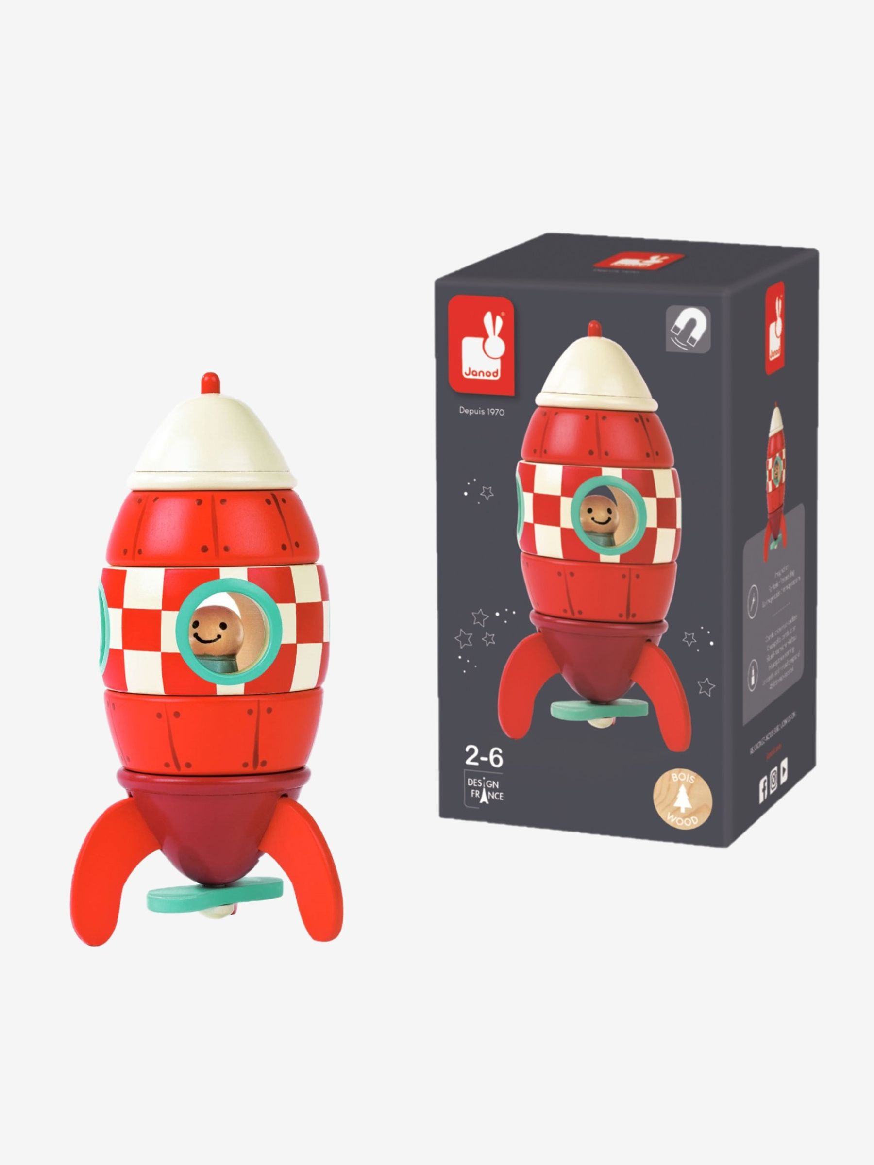 Janod Small Magnetic Rocket - Image 3 of 4
