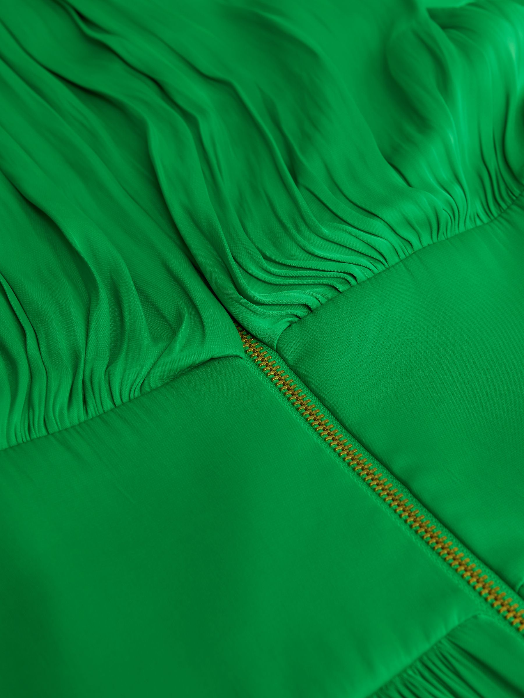 Florere Pleated Midi Dress in Bright Green - Image 6 of 6