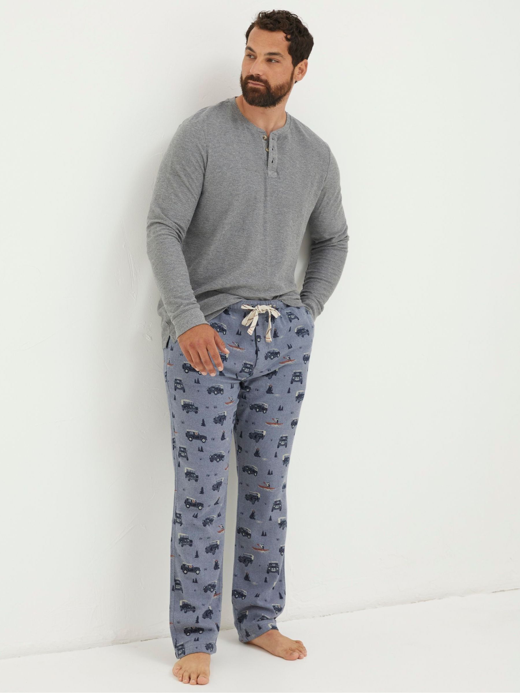 Blue Landrover Print Pyjama Bottoms - Image 1 of 3