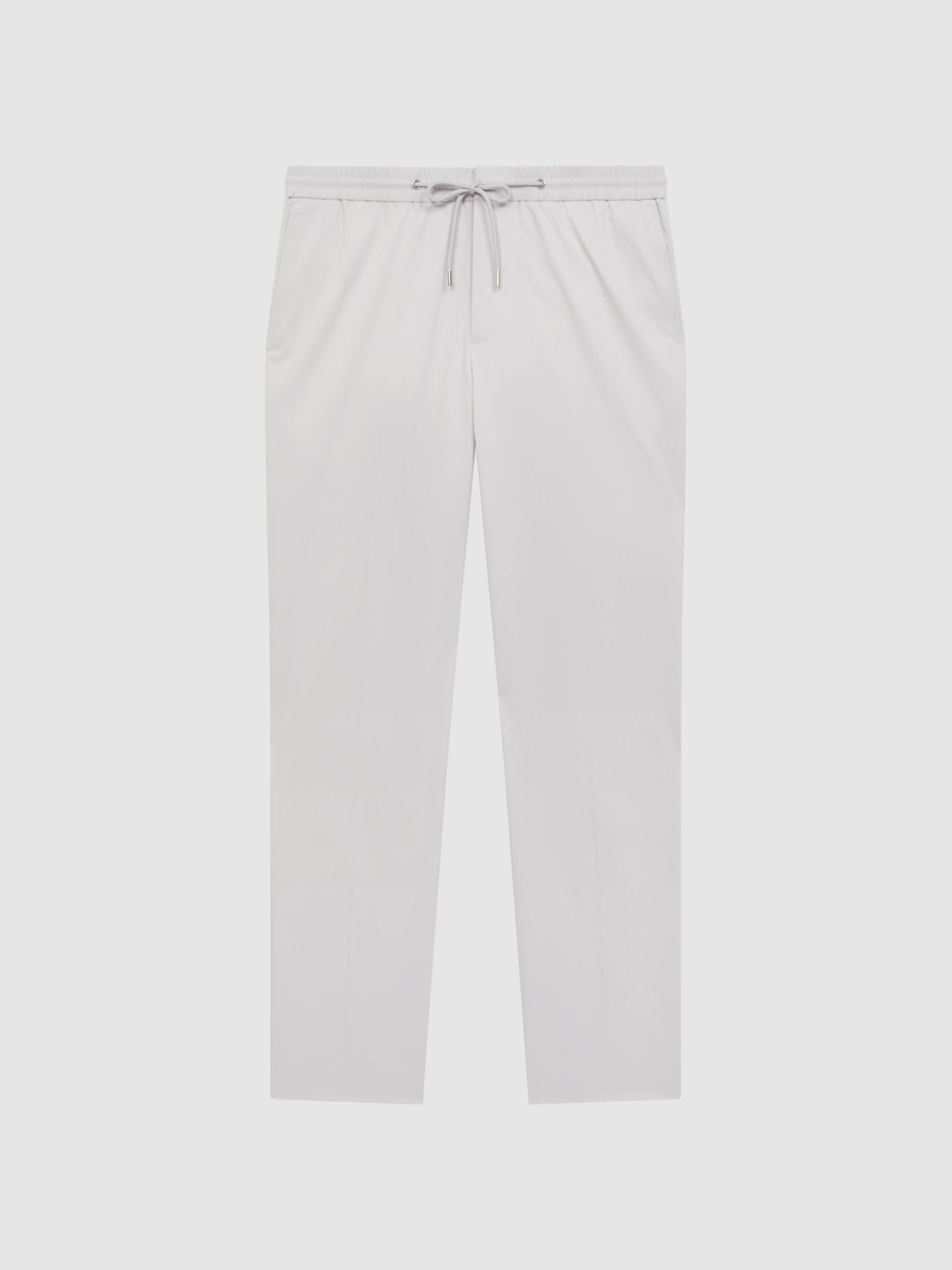 Technical Drawstring Slim Fit Trousers in Ice Grey - Image 2 of 4