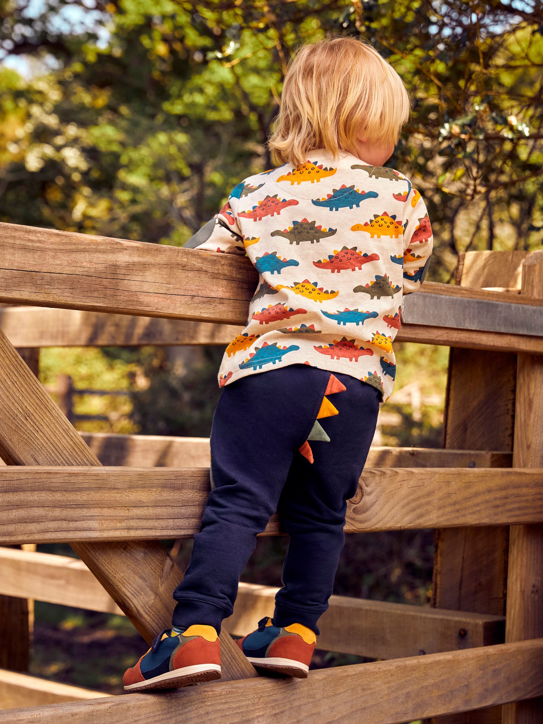Navy Blue Dinosaurs Appliqué Joggers With Pet In Pocket - Image 2 of 6