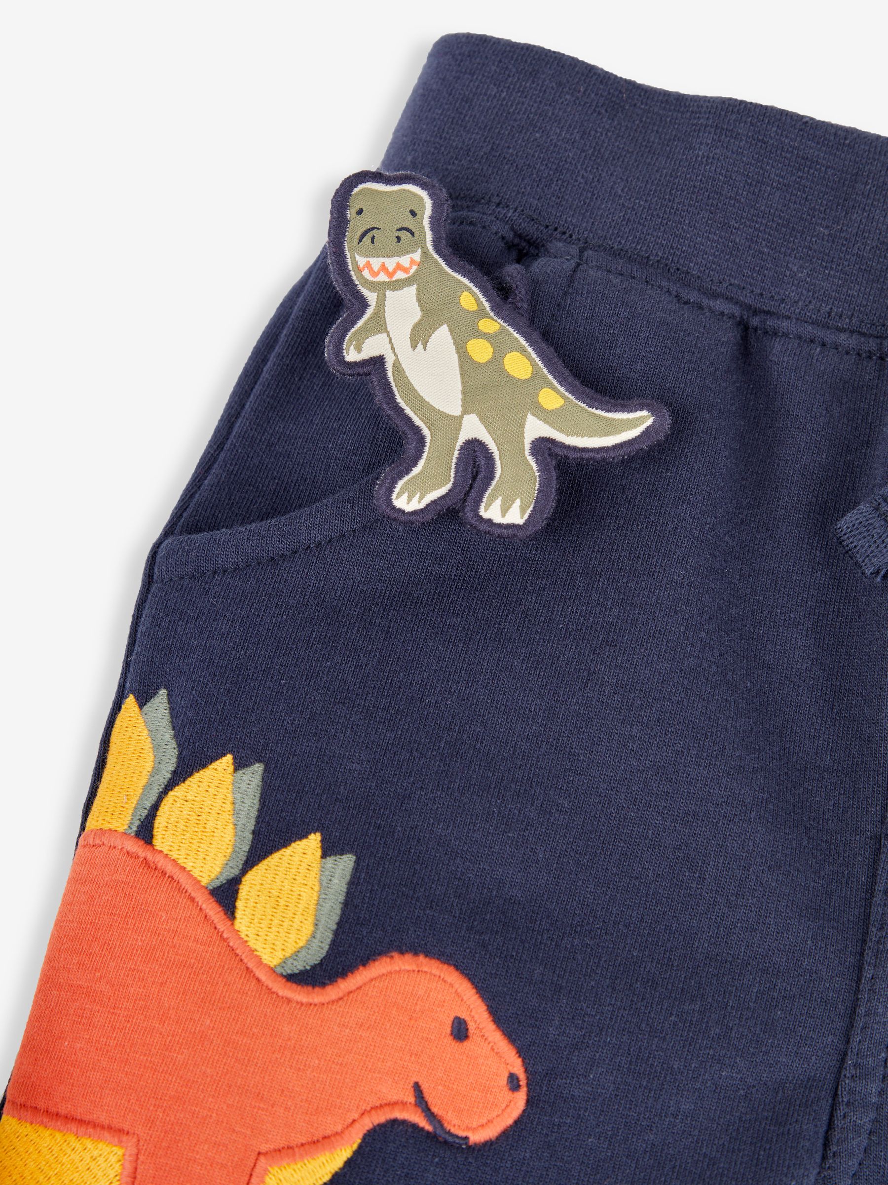 Navy Blue Dinosaurs Appliqué Joggers With Pet In Pocket - Image 6 of 6