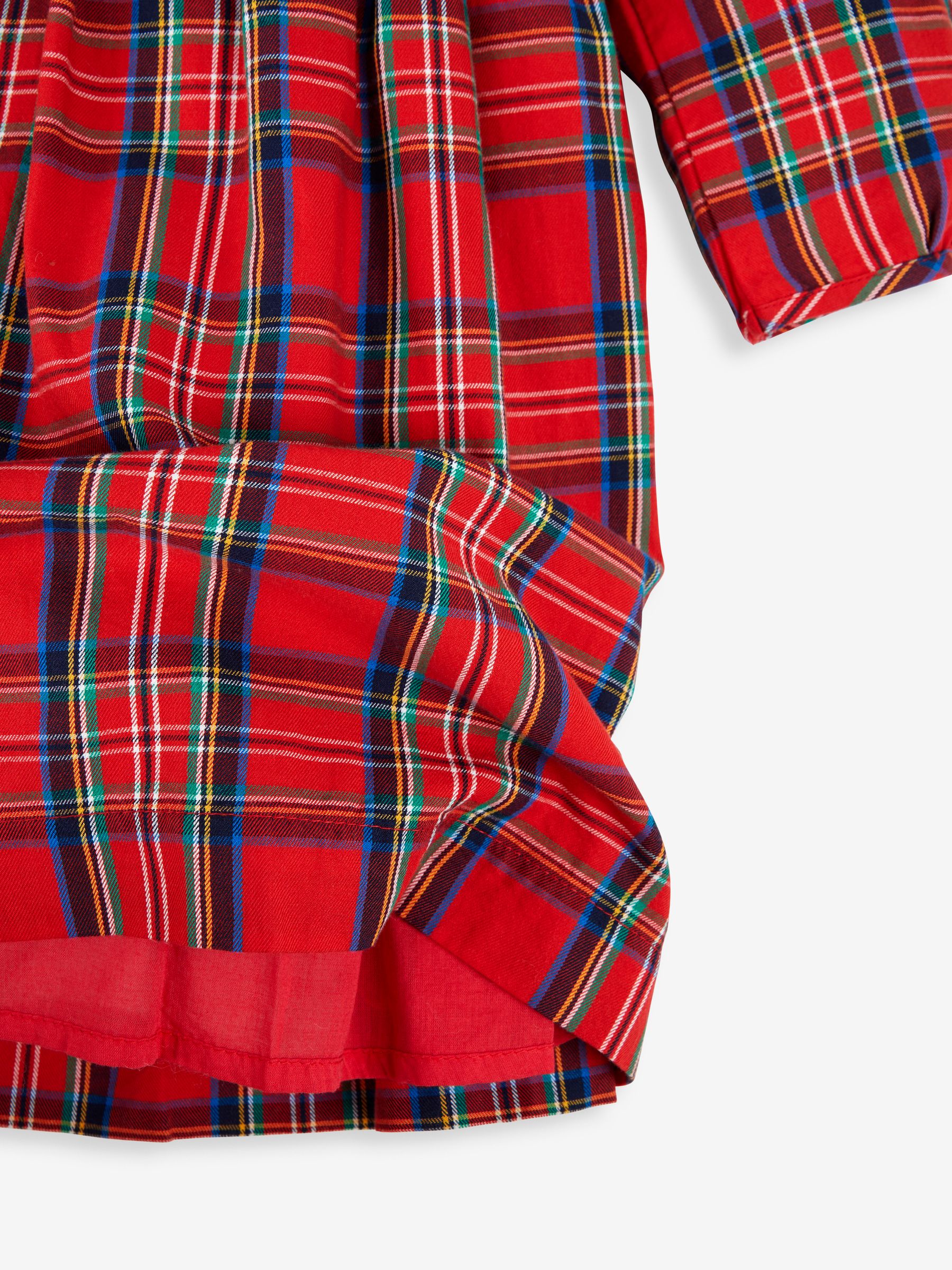 Red Girls' Tartan Smocked Party Dress - Image 5 of 5