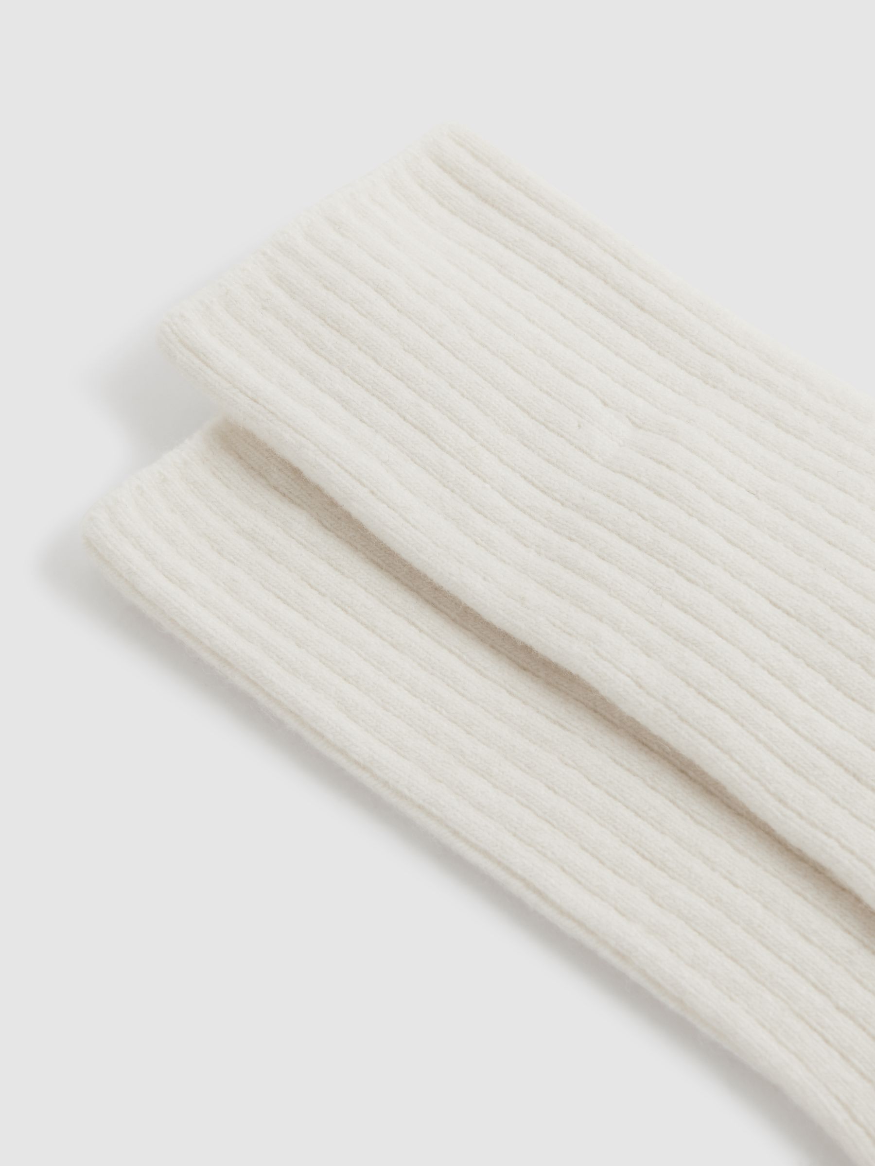 Ribbed Wool Blend Socks in Grey Marl - Image 2 of 3