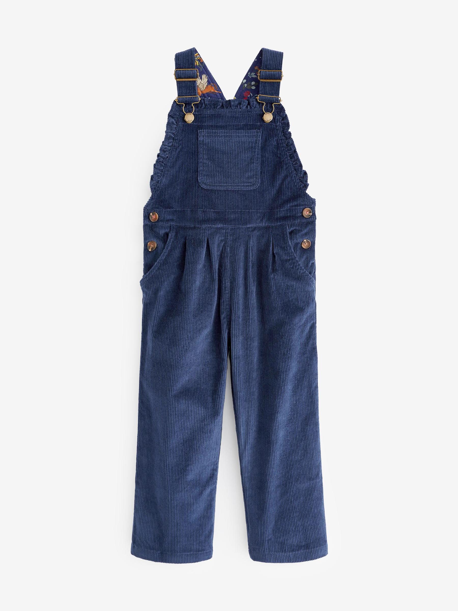 Angelina Navy Blue Cord Dungarees - Image 1 of 6