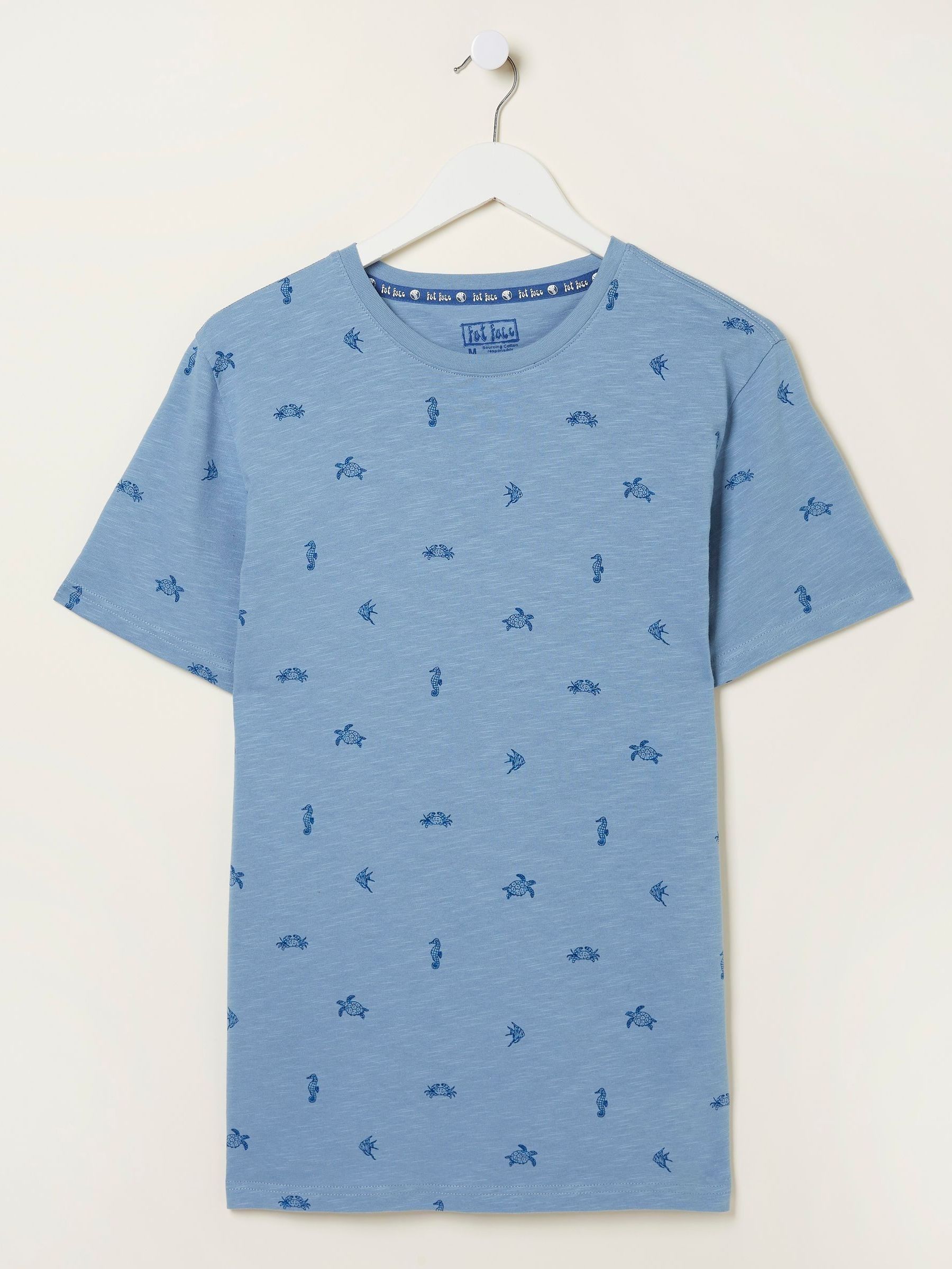Blue Sealife Print T-Shirt - Image 5 of 5