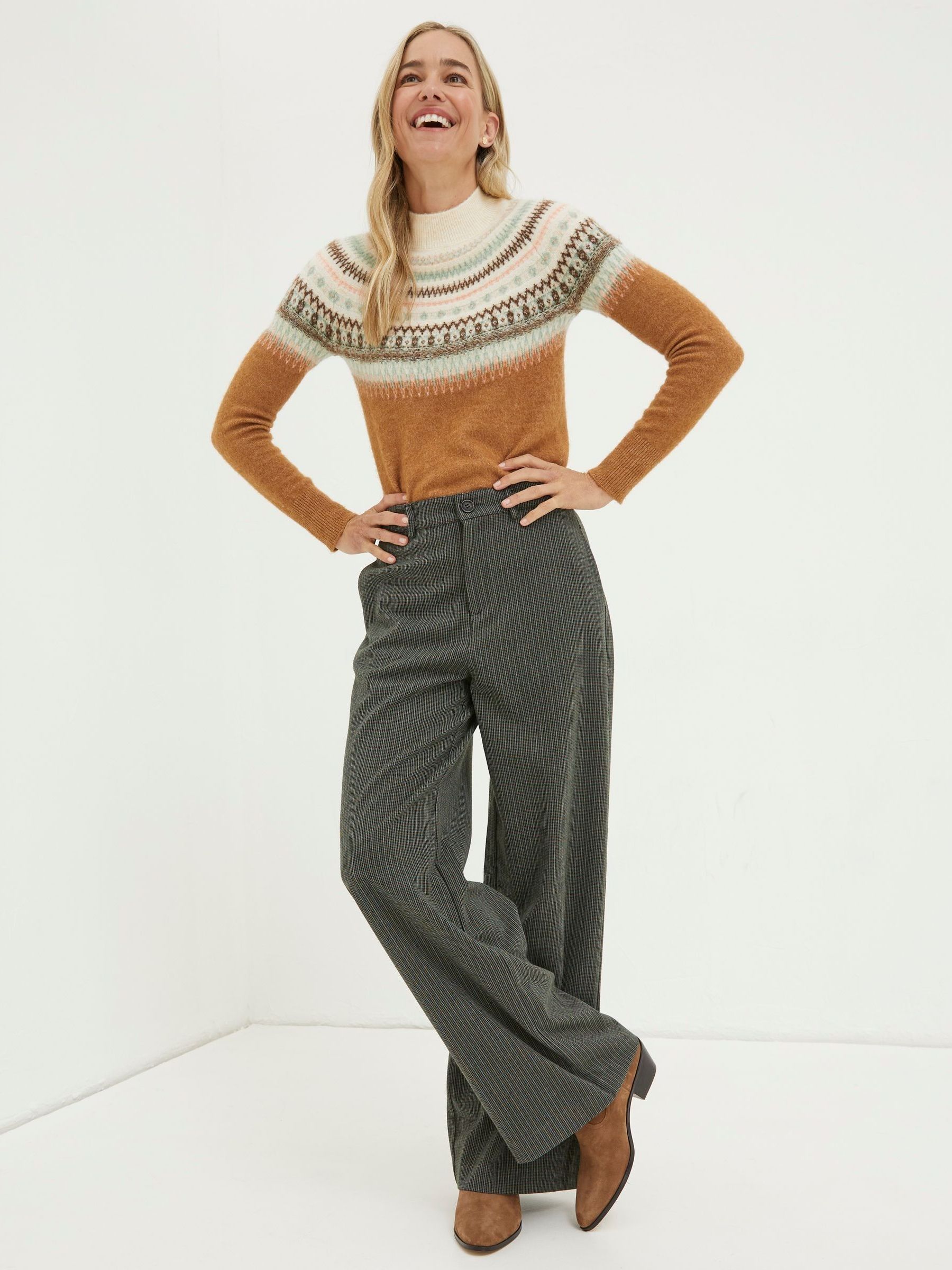 Grey Presley Mini Check Trousers - Image 4 of 6