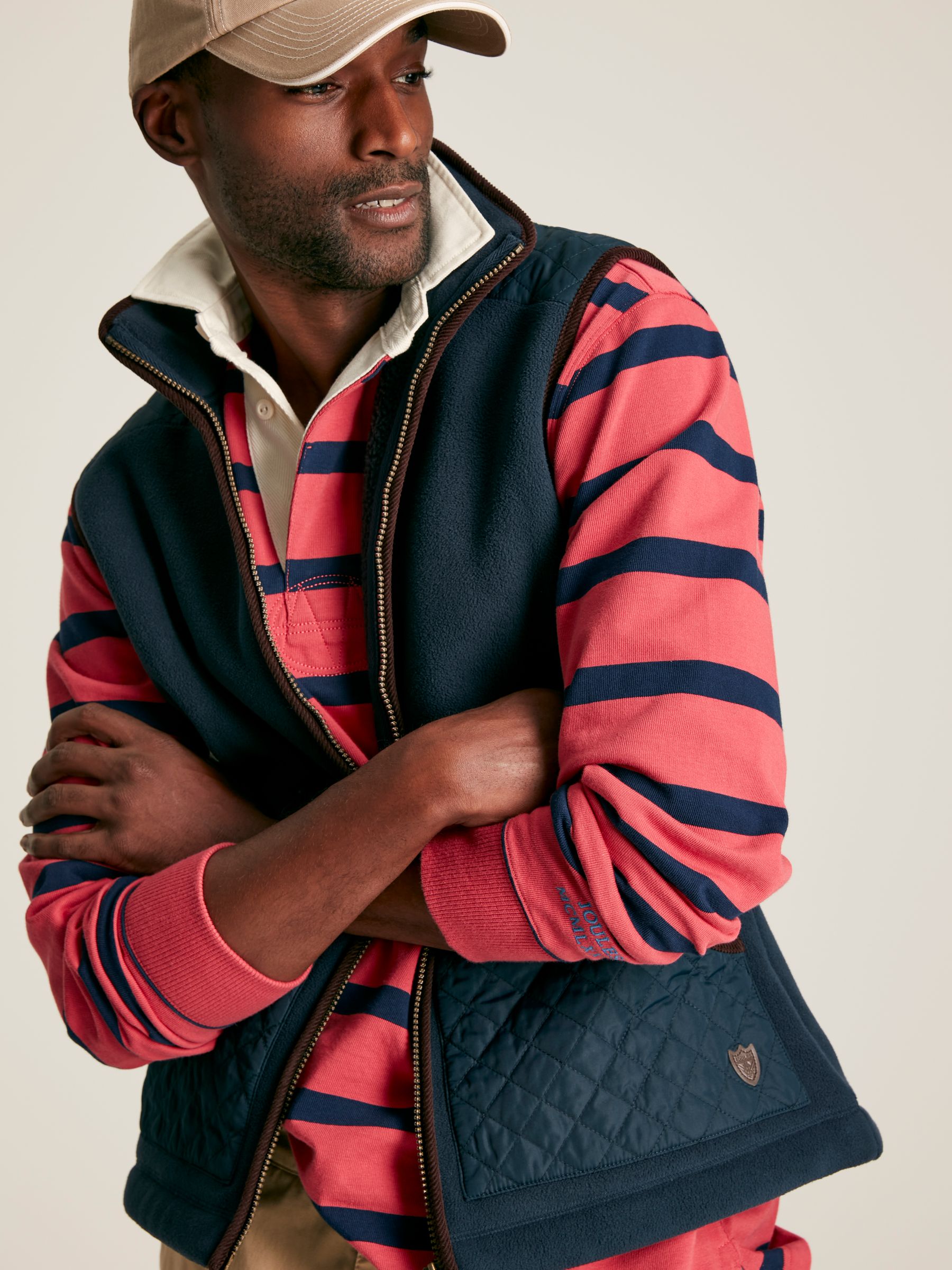Greenfield Navy Blue Full Zip Fleece Gilet - Image 1 of 7