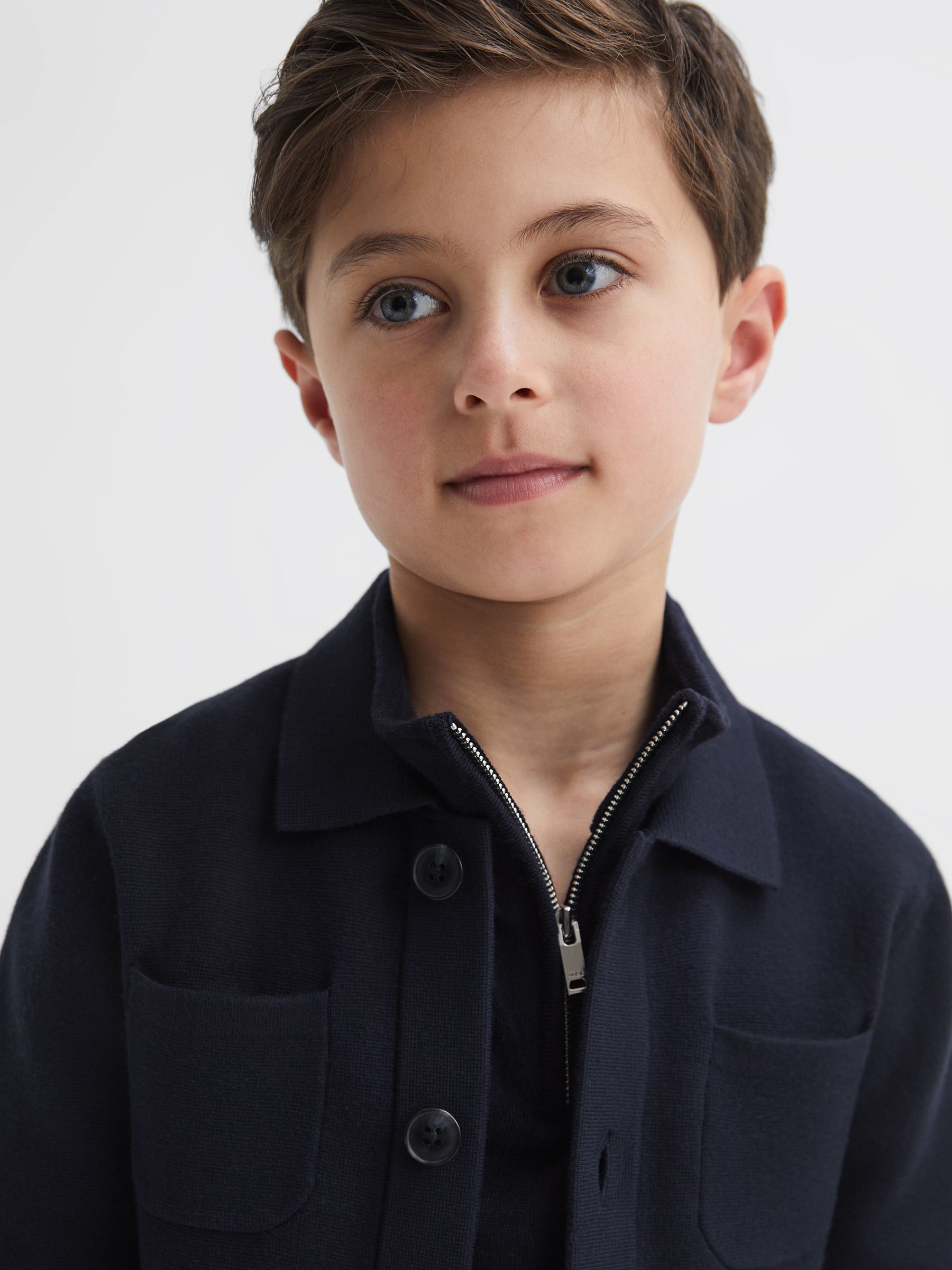 3-9 yrs Long Sleeve Button Through Cardigan in Oatmeal Melange - Image 4 of 6