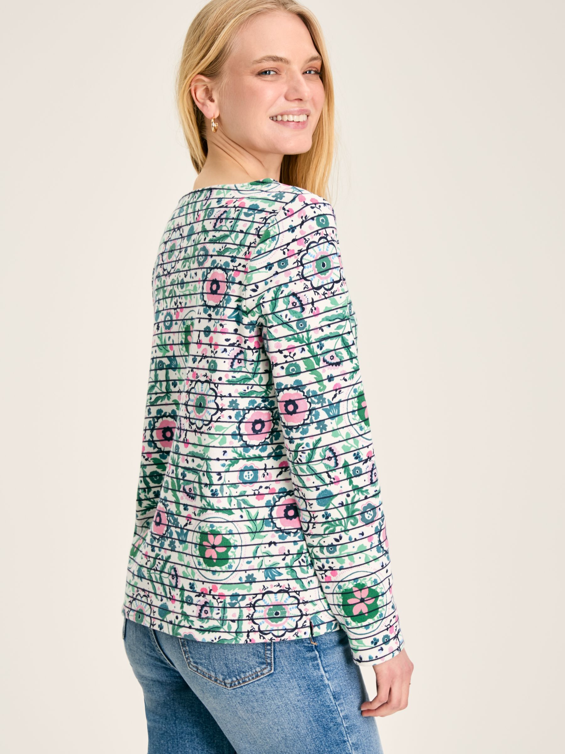 New Harbour Floral Print Boat Neck Breton Top - Image 2 of 6