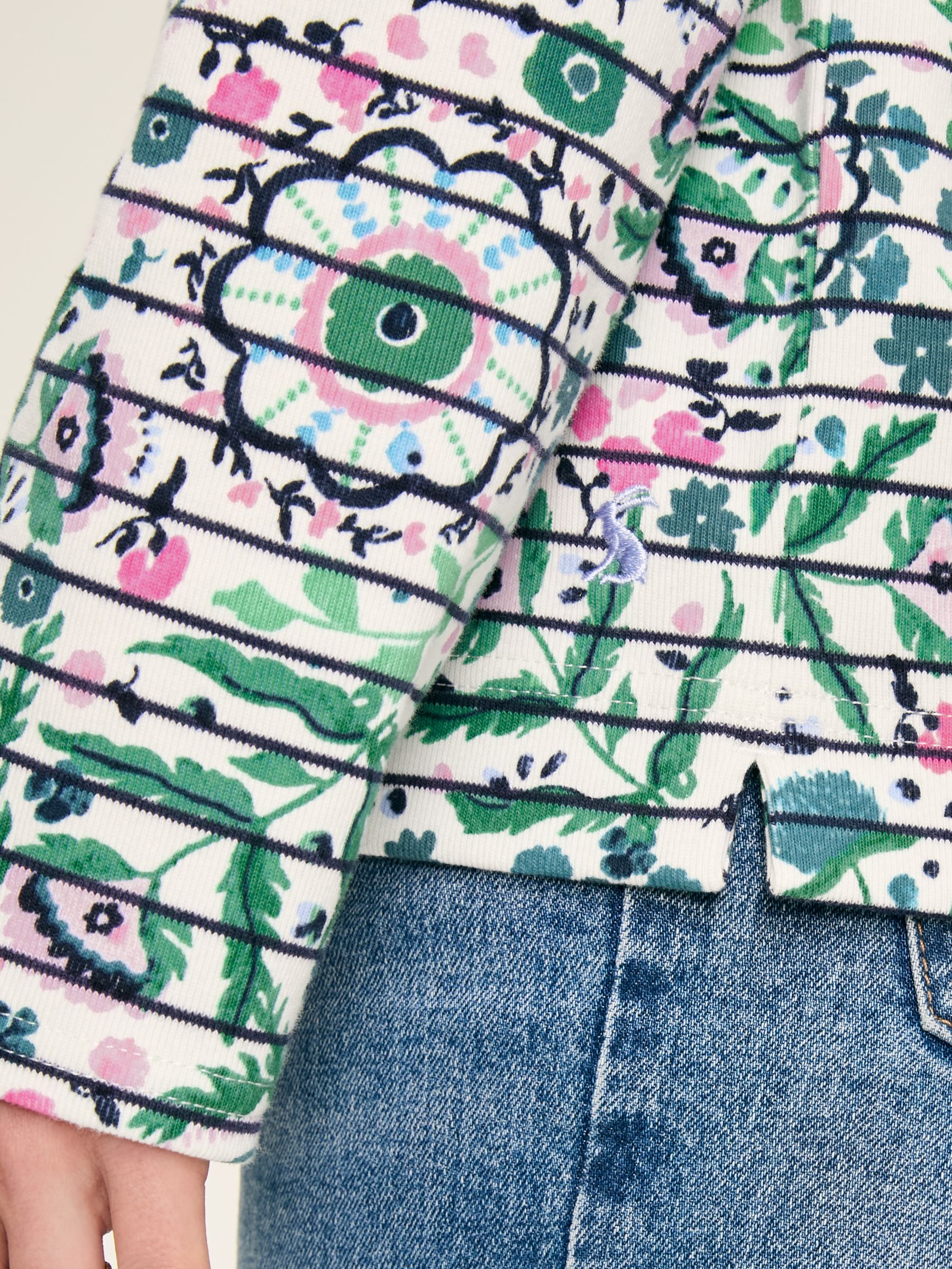 New Harbour Floral Print Boat Neck Breton Top - Image 6 of 6