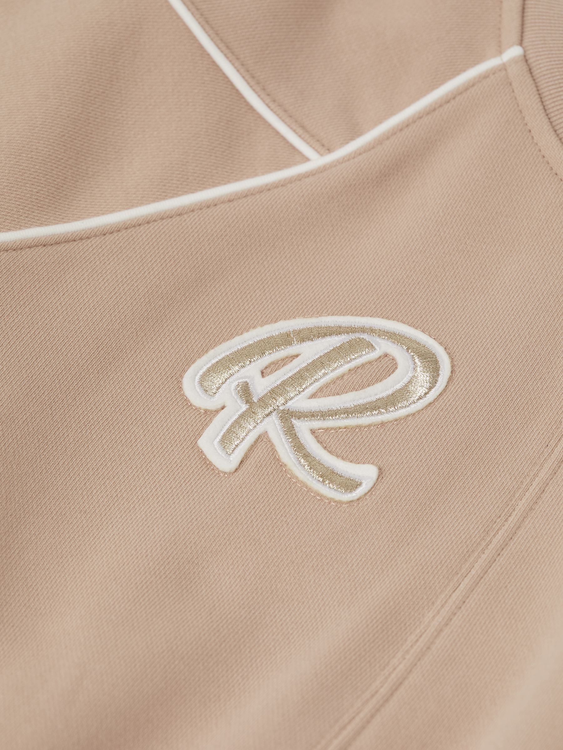9-14 yrs Embroidered Jersey Dress in Camel - Image 5 of 5