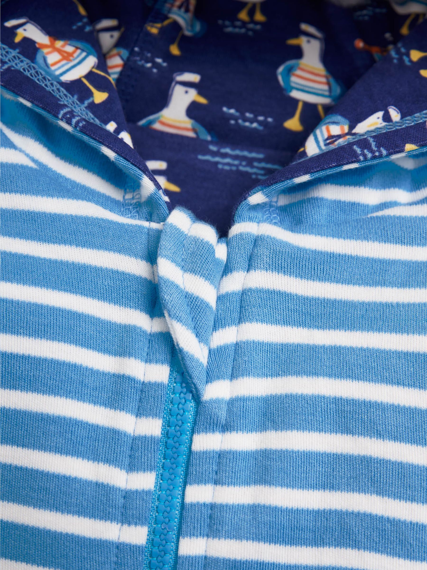Blue Kids Seagull Appliqué Reversible Hoodie - Image 4 of 6