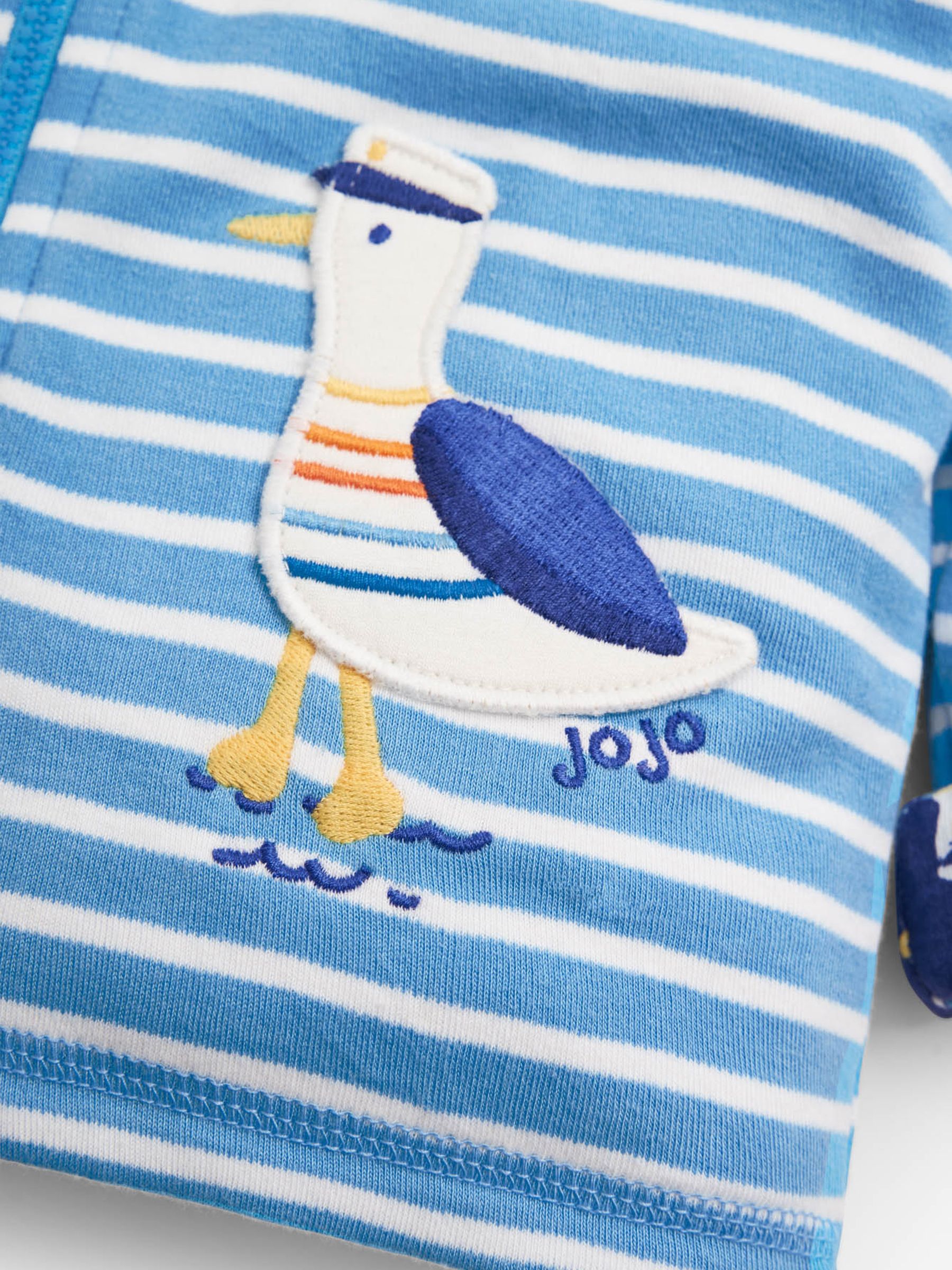 Blue Kids Seagull Appliqué Reversible Hoodie - Image 5 of 6
