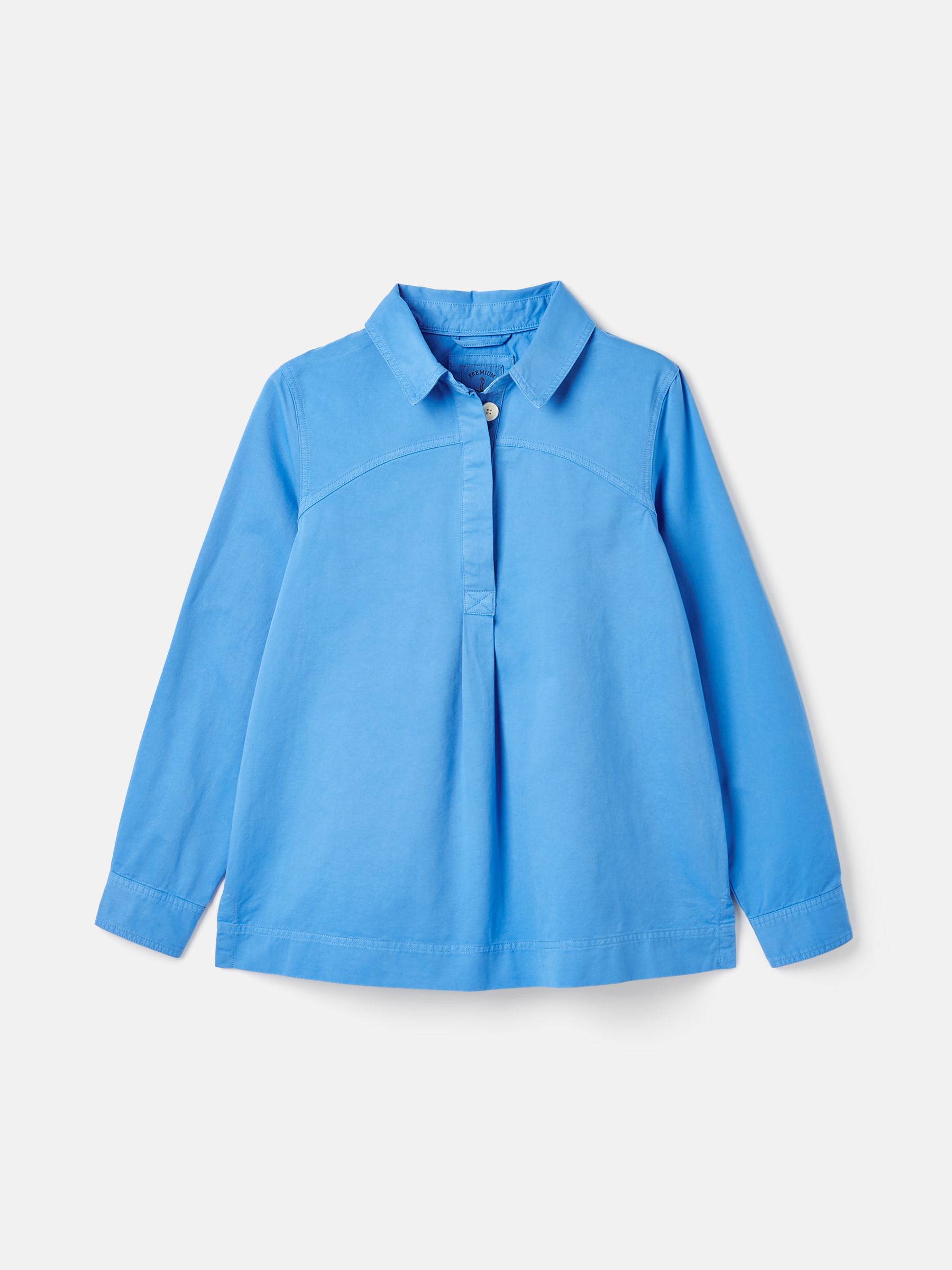 Brinley Blue Cotton Deck Shirt - Image 6 of 6