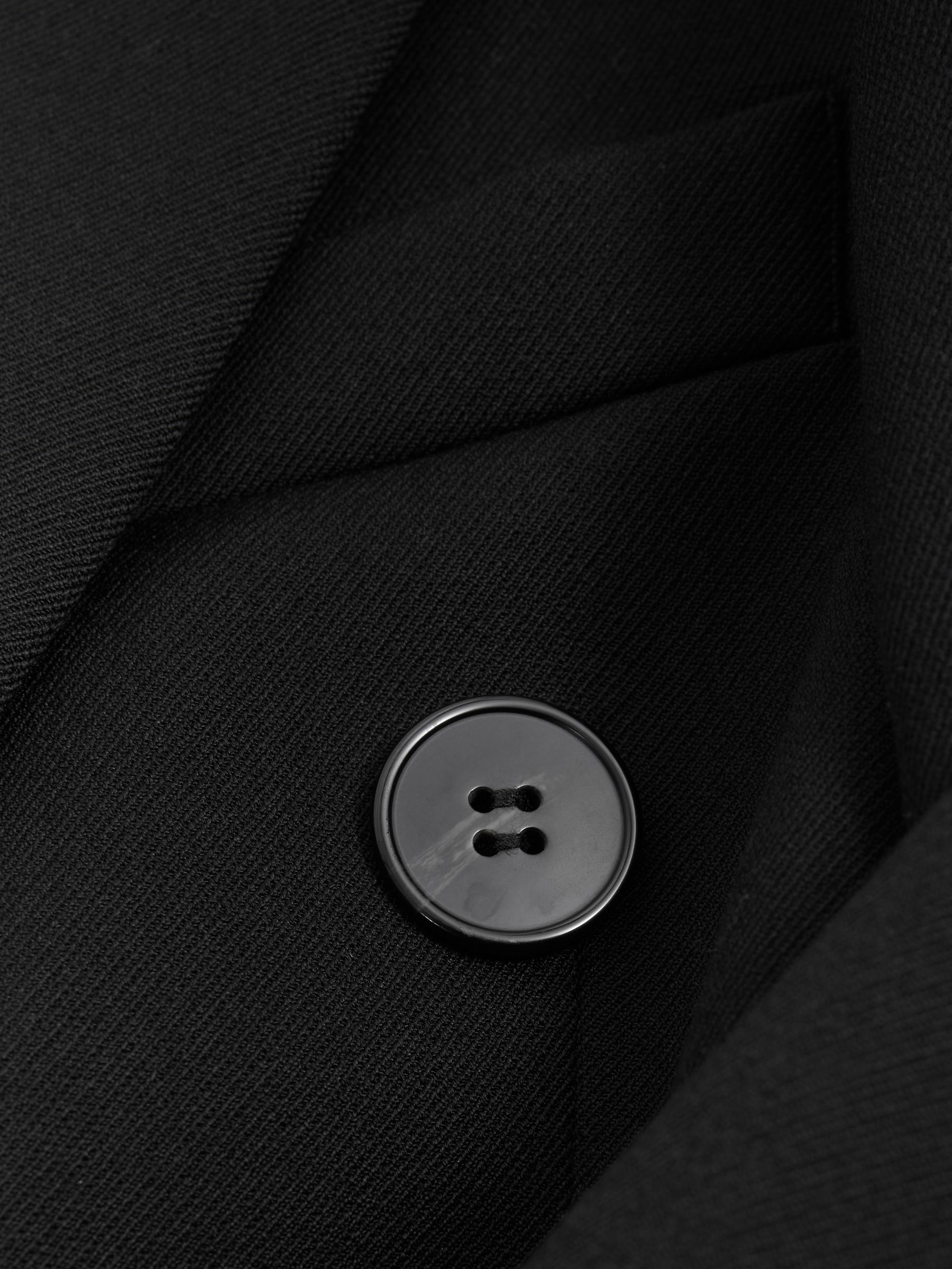 Modern Fit Wool Double Breasted Blazer in Black - Image 7 of 8