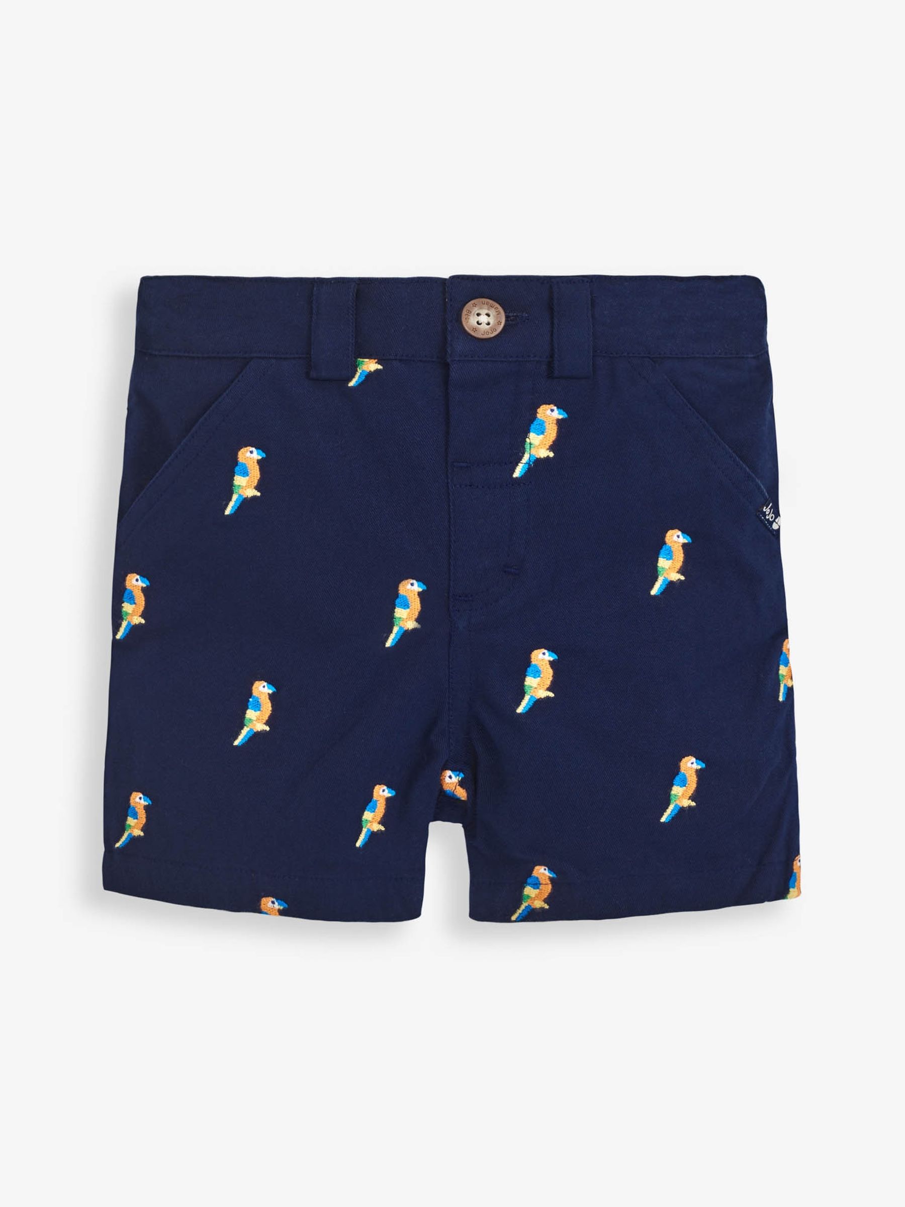 Navy Boys' Parrot Embroidered Shorts - Image 2 of 3
