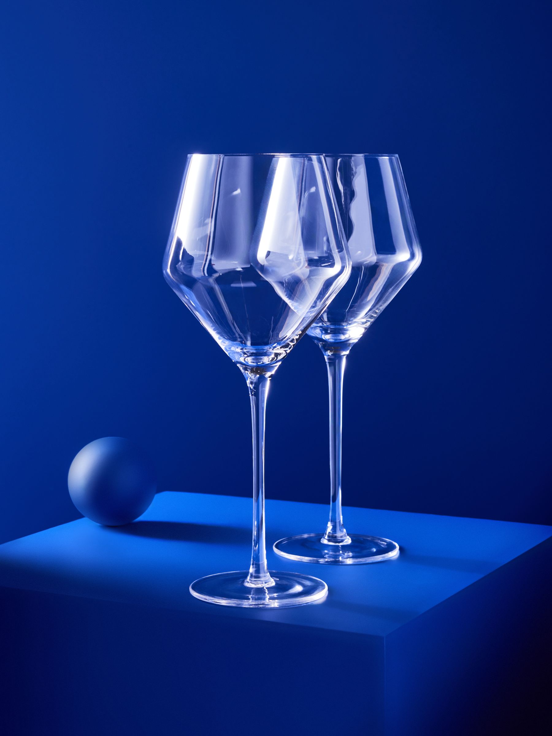 Velma Crystal Tapered Wine Glasses in Clear - Image 1 of 3