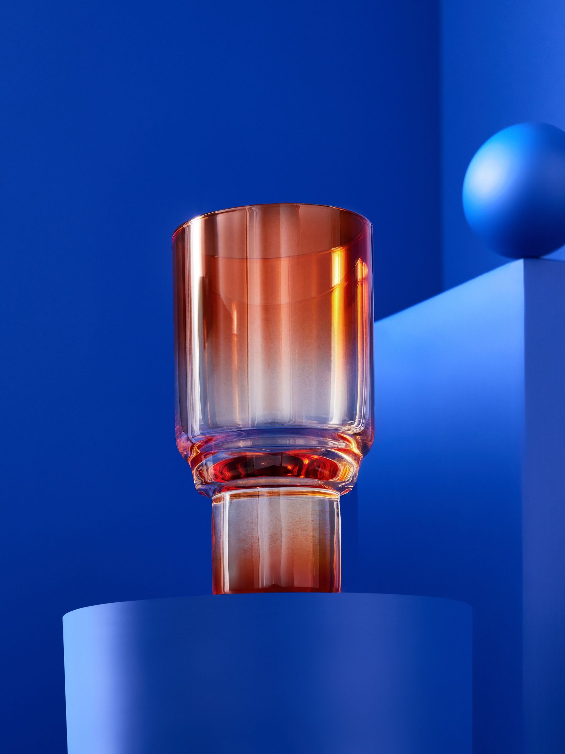 Juno Wine Glasses in Orange & Yellow - Image 3 of 4