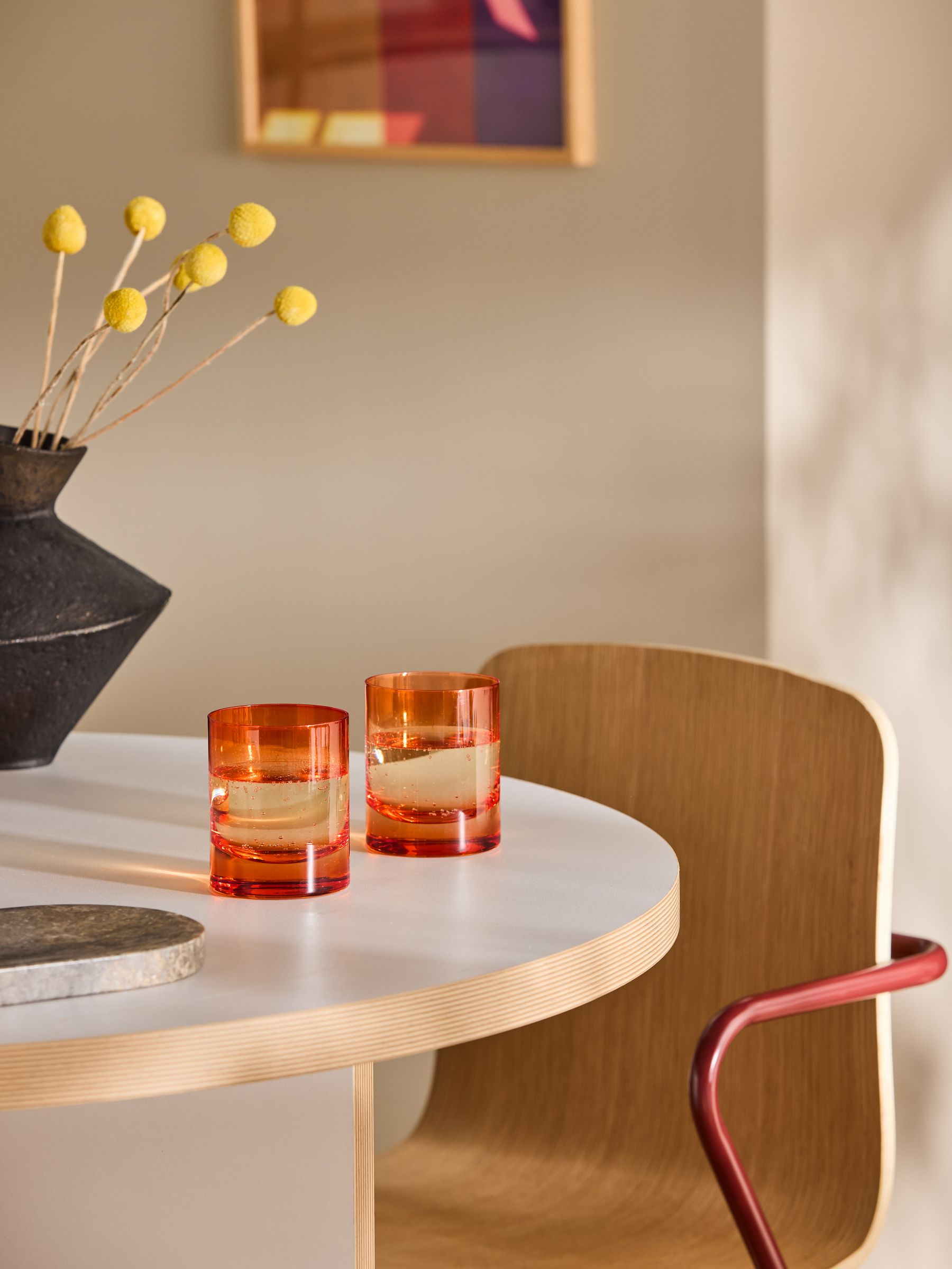Juno Tumbler Glasses in Orange & Yellow - Image 2 of 3