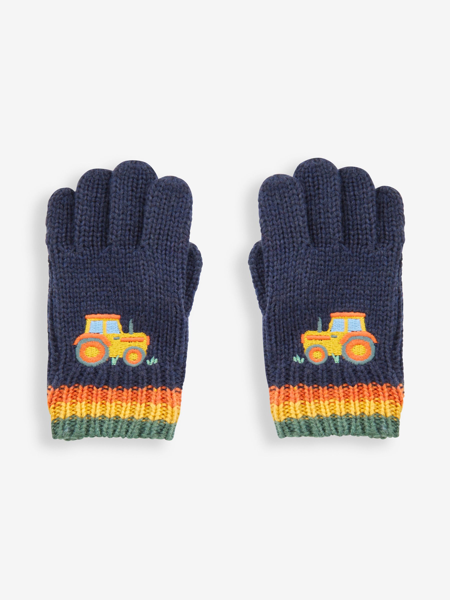 Navy Tractor Appliqué Gloves - Image 1 of 3