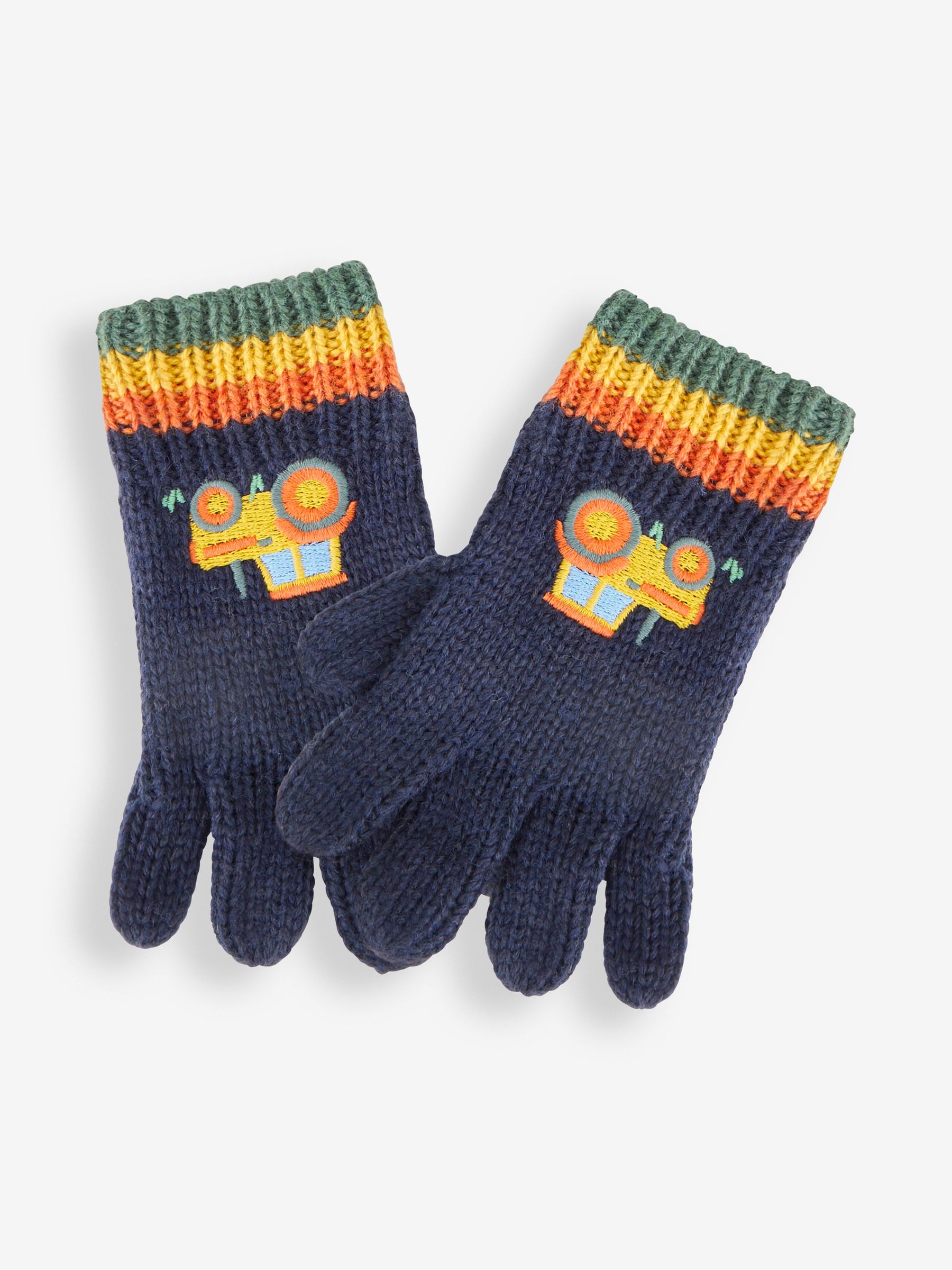 Navy Tractor Appliqué Gloves - Image 2 of 3