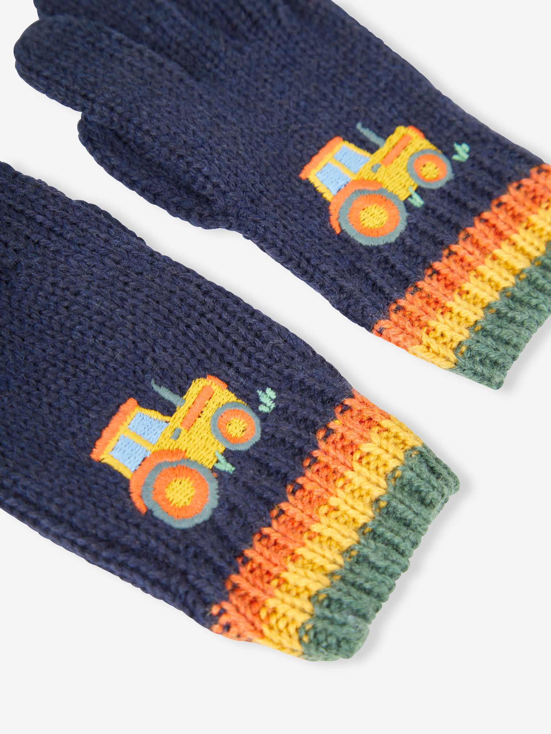 Navy Tractor Appliqué Gloves - Image 3 of 3