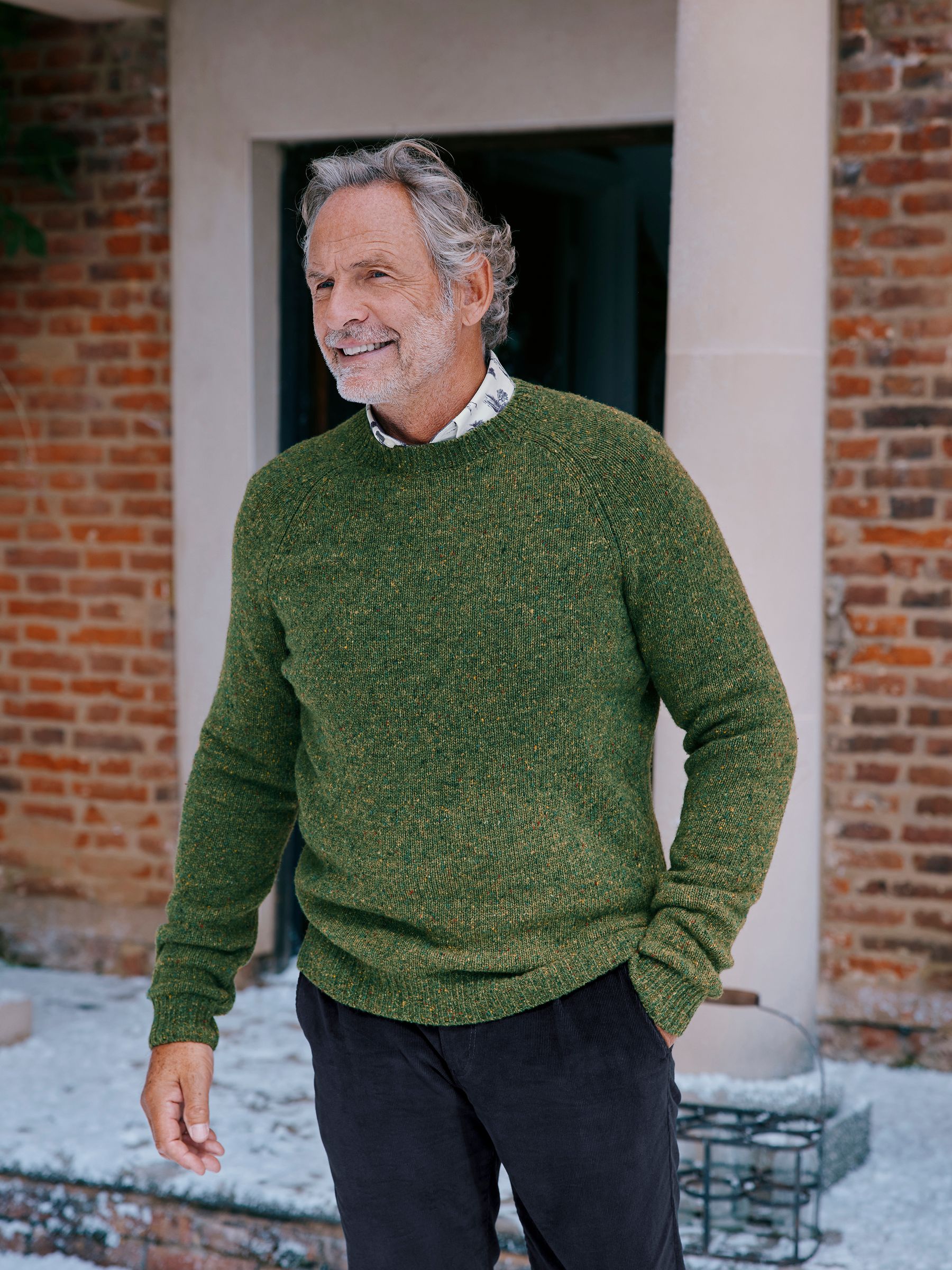 Glenbay Green Crew Neck Knitted Jumper - Image 1 of 8