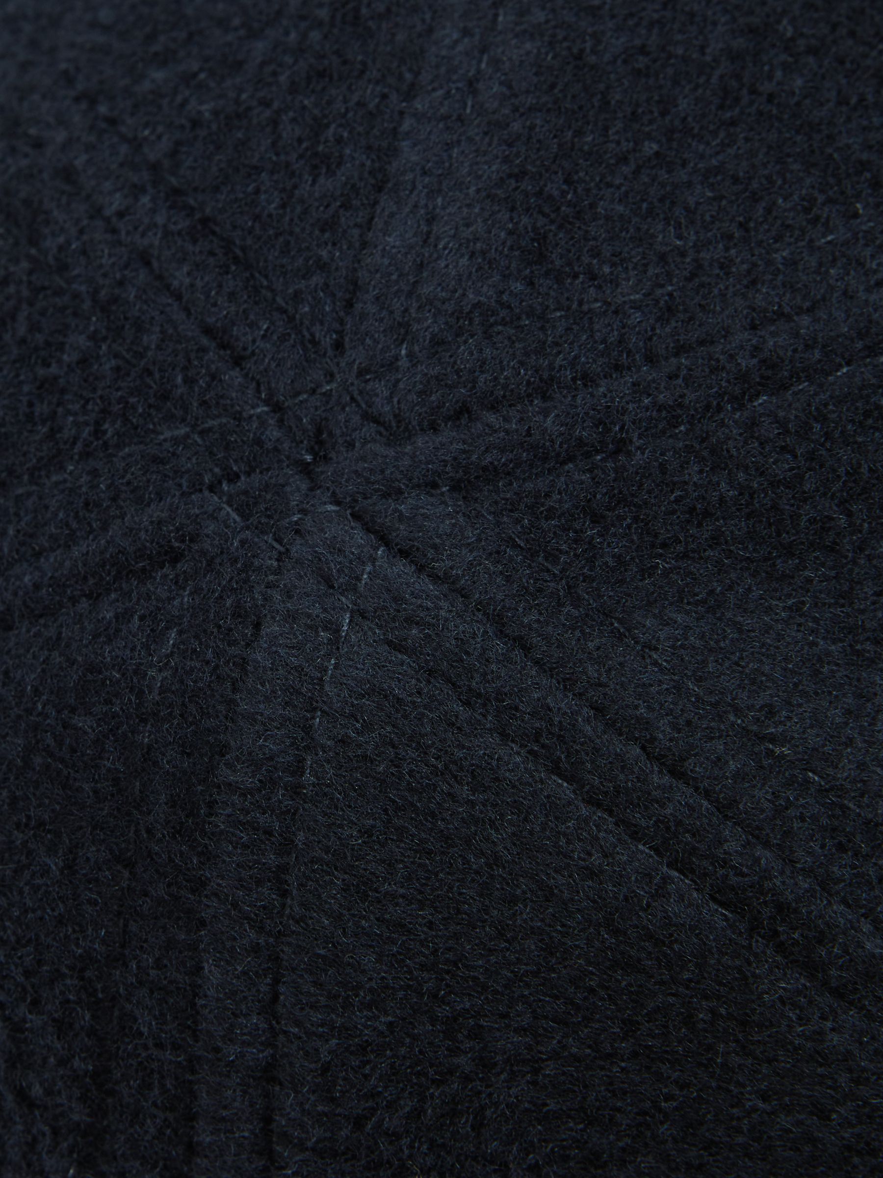 Wool Blend Baseball Cap in Navy - Image 4 of 4