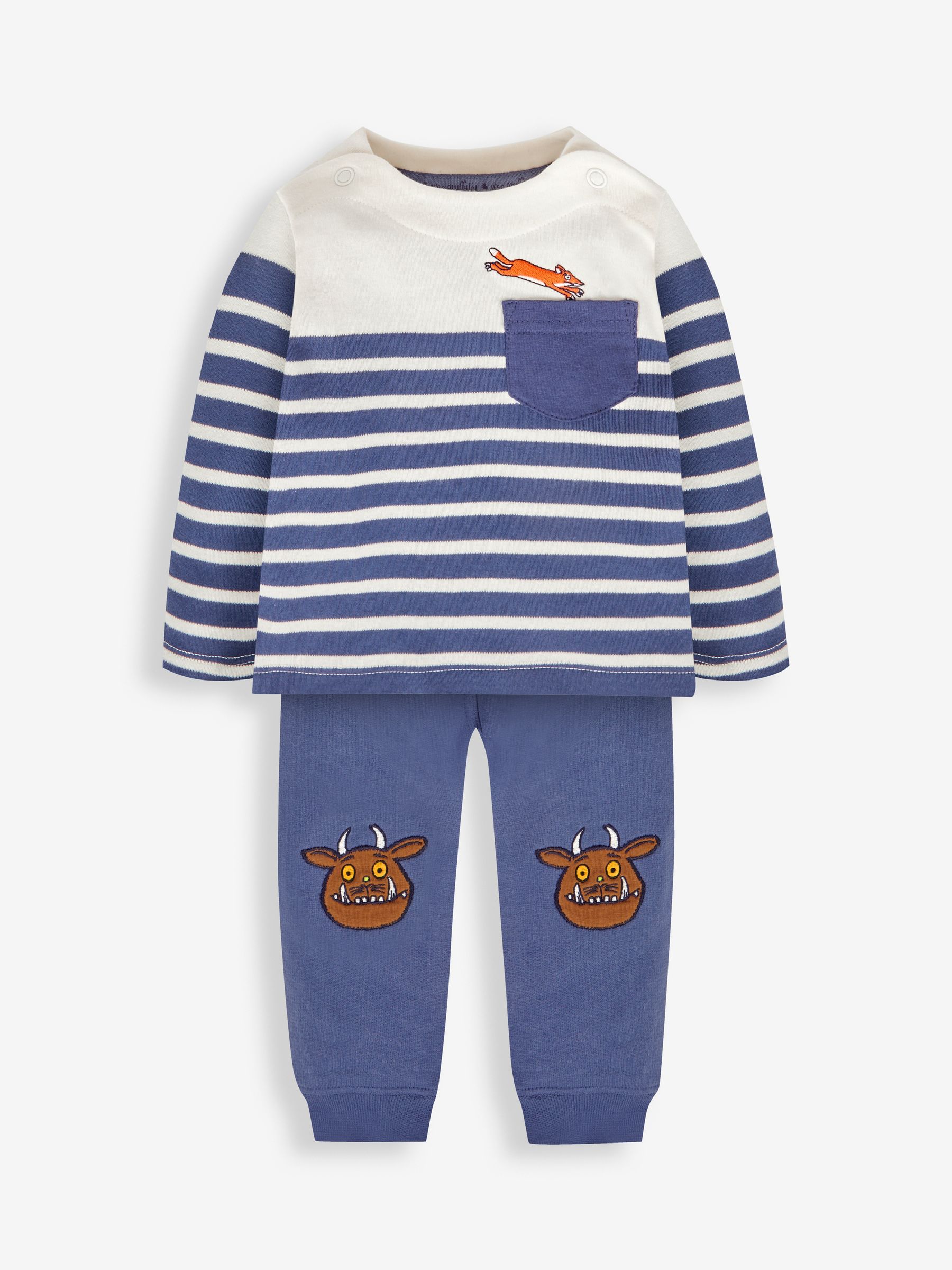 Indigo The Gruffalo Appliqué Breton Top & Knee Joggers Baby Set - Image 1 of 5